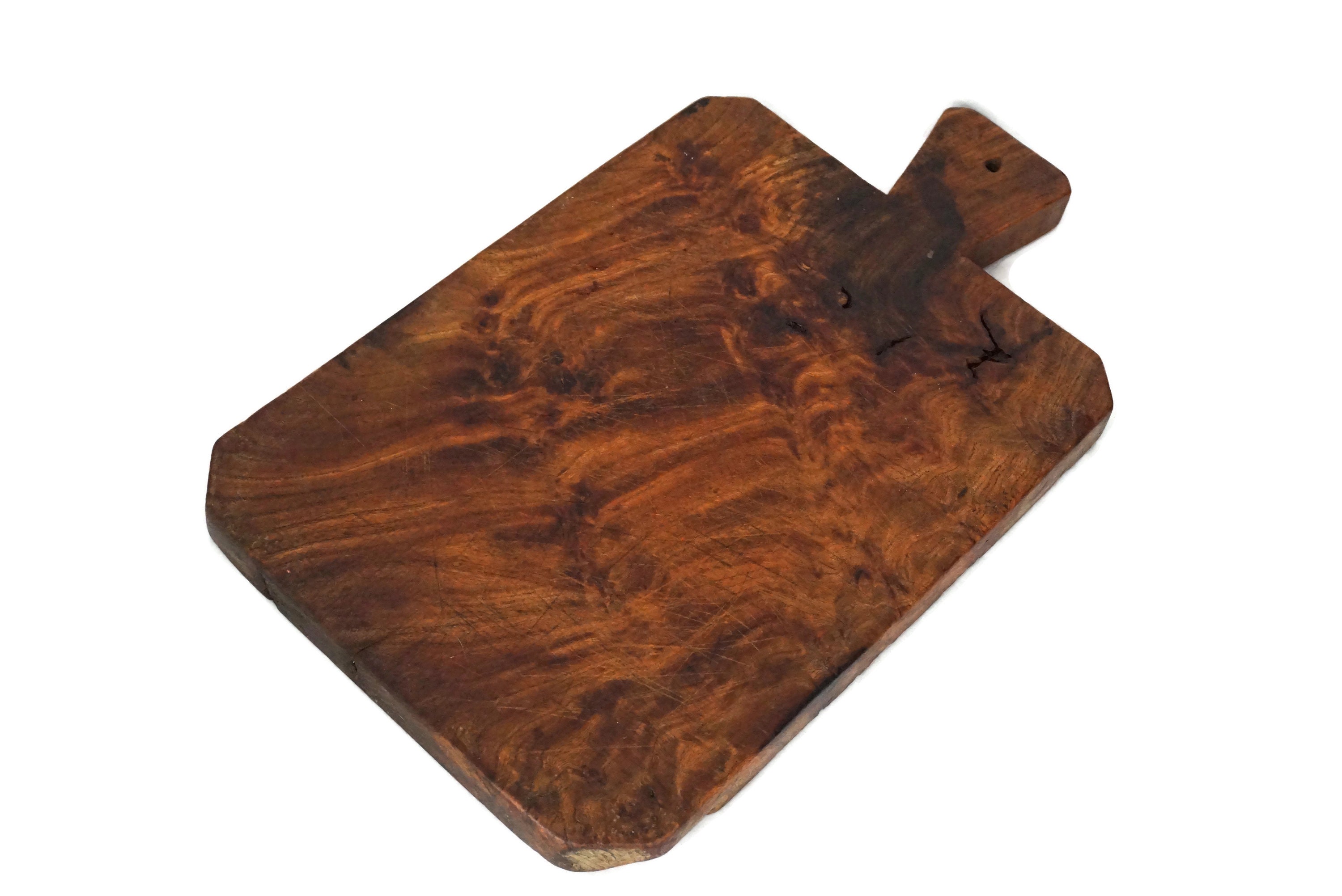 Large Antique Olive Wood Cutting Board, Rustic French Chopping Board