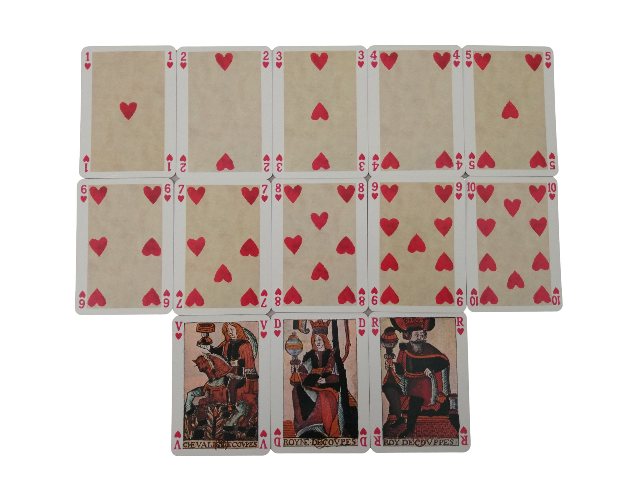 French Playing Cards Deck with 17th Century Design by Jacques Vieville