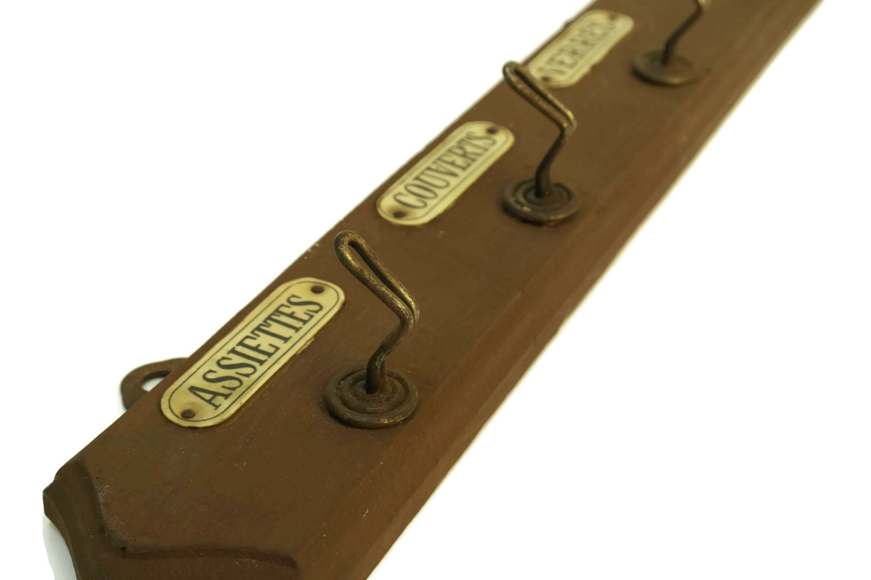 French Dish Towel Holder. Wooden Kitchen Towel Rack. French Country