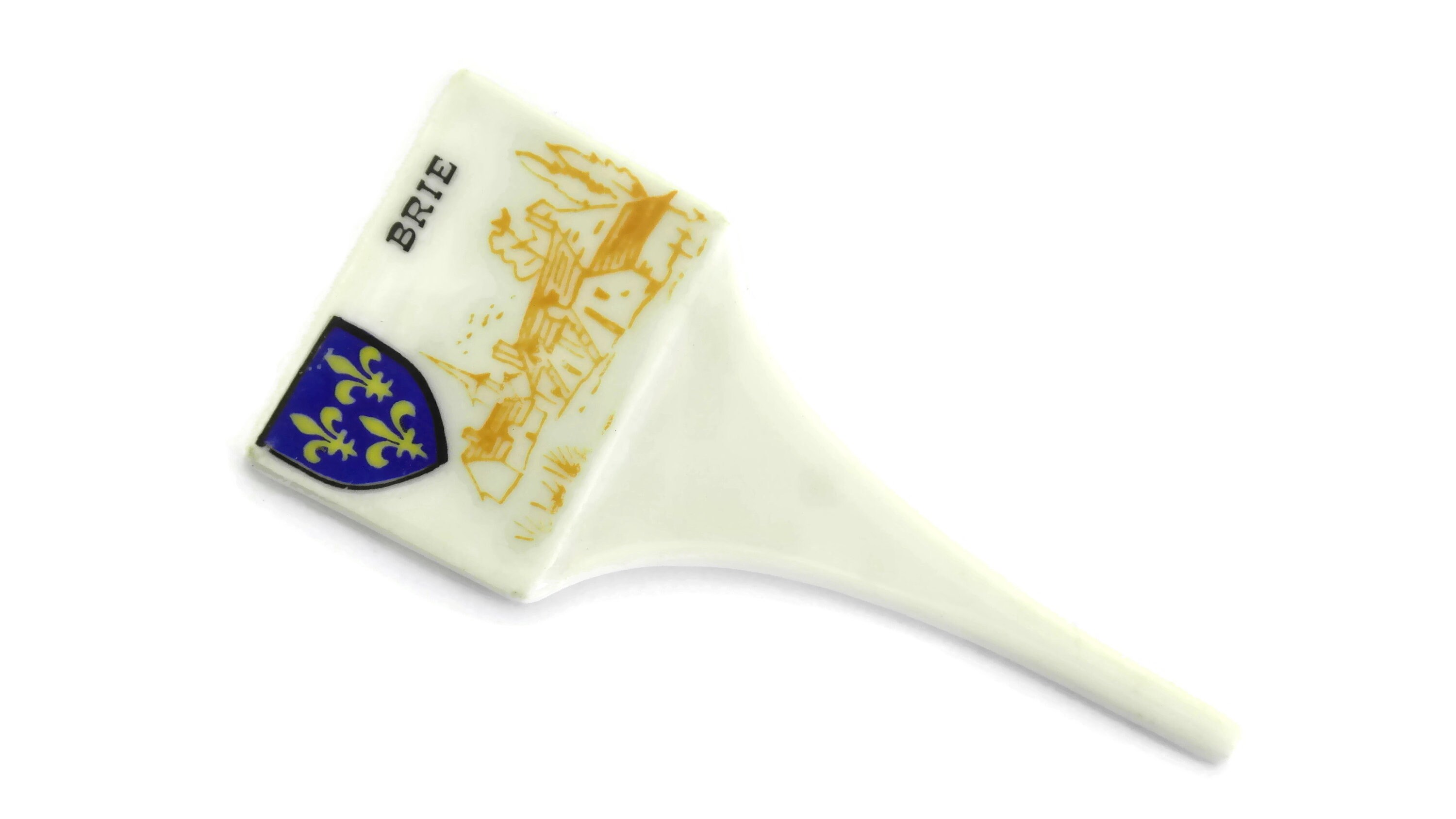 French Porcelain Cheese Markers, Set of Vintage Ceramic Cheese Label