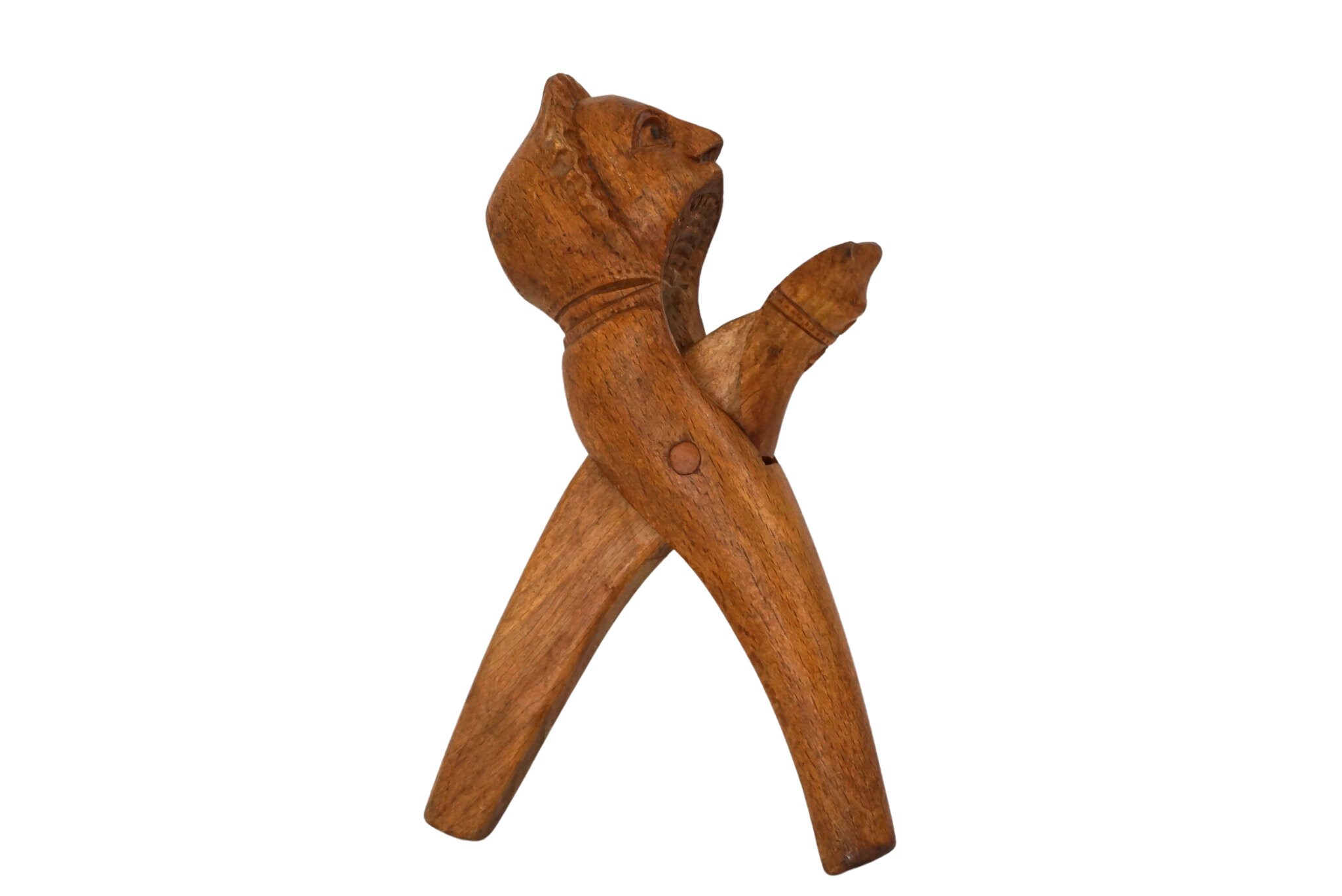 Hand Carved Black Forest Wood Nutcracker, Antique German Folk Art