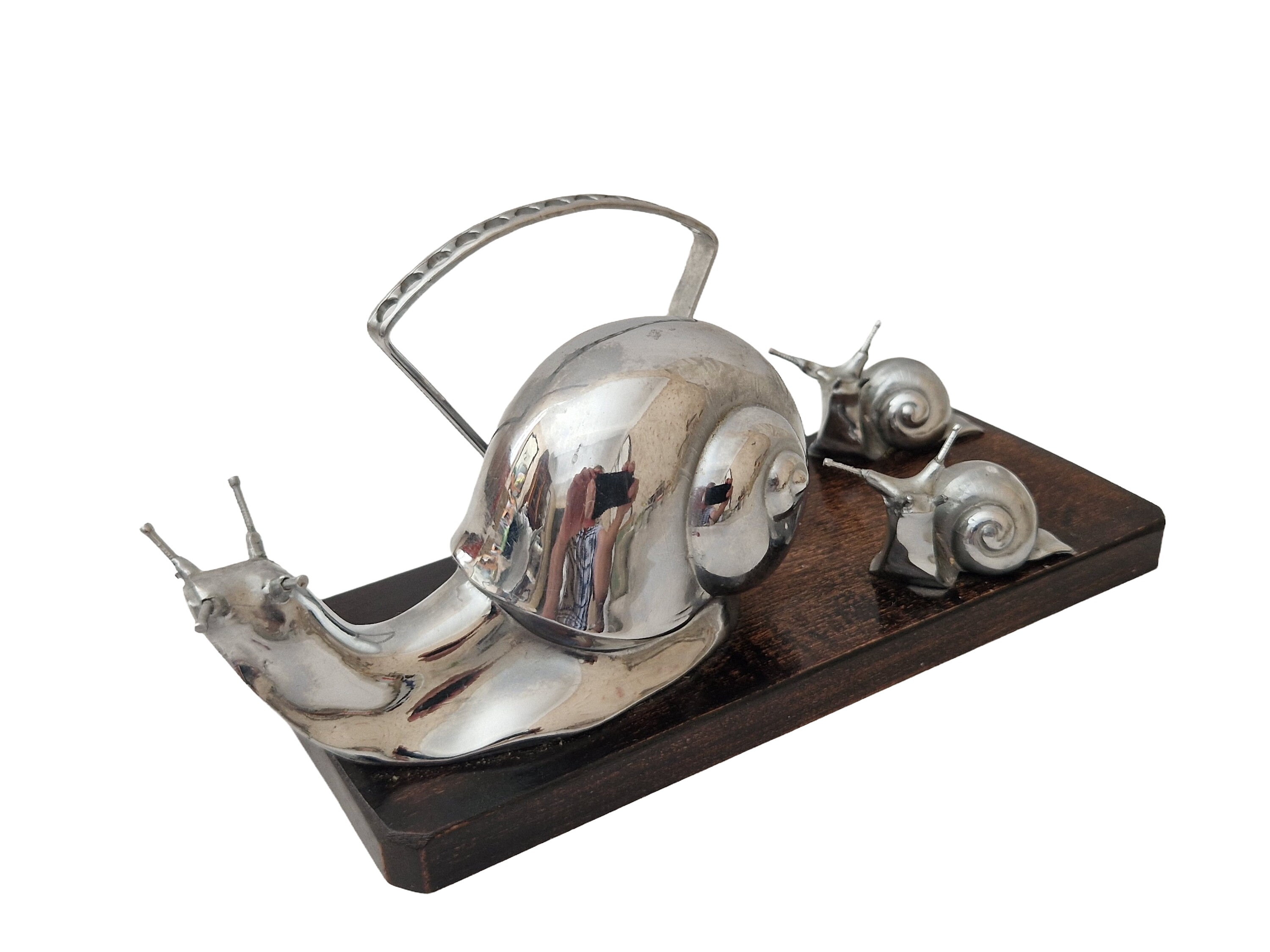 RESERVED for Chantal. Art Deco French Escargot Picks Holder, Family of