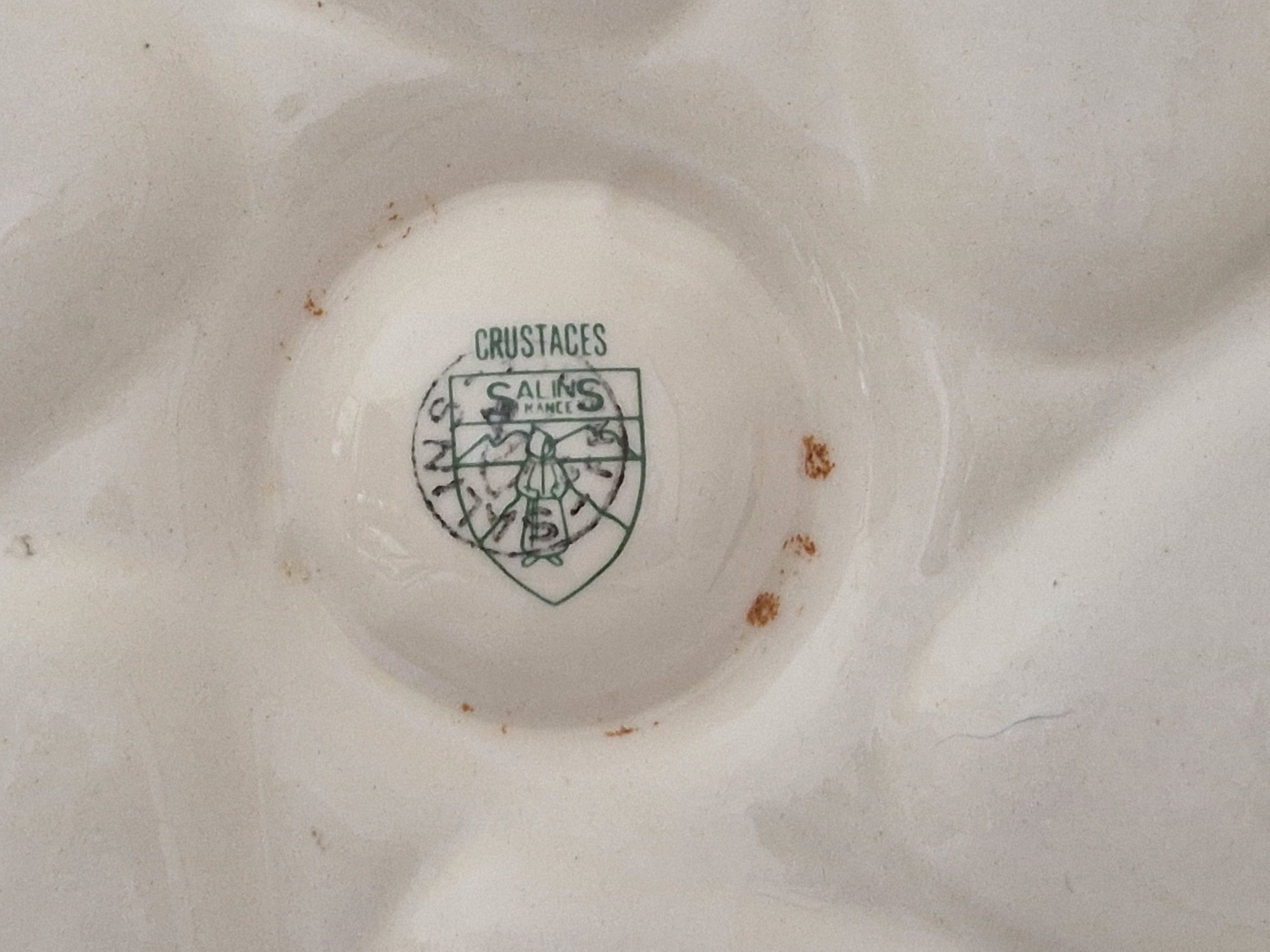 Large Ceramic Oyster Serving Platter with Seafood and Shellfish