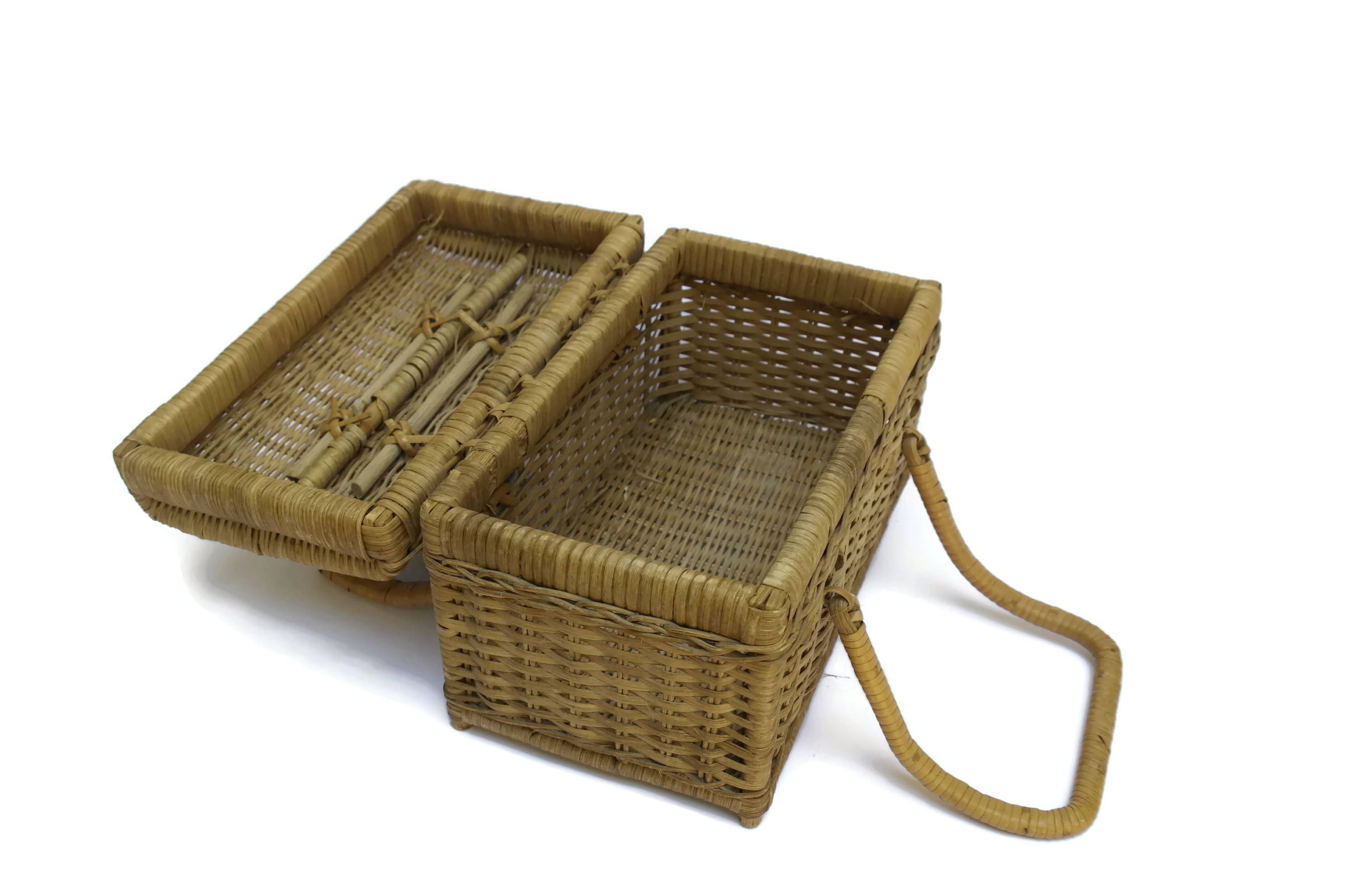 Vintage French Picnic Basket.