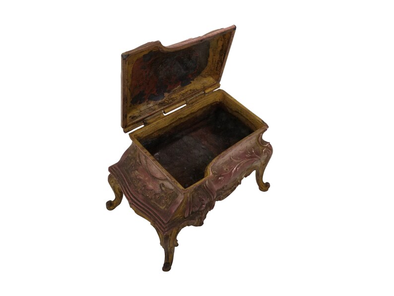 Antique French Musical Instrument Jewelry Box Miniature Etsy