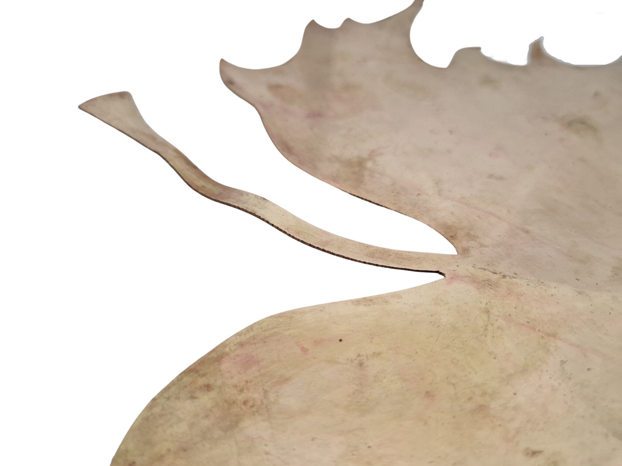 Vintage Brass Maple Leaf Sculpture, 1970s French Botanical Art, Fall