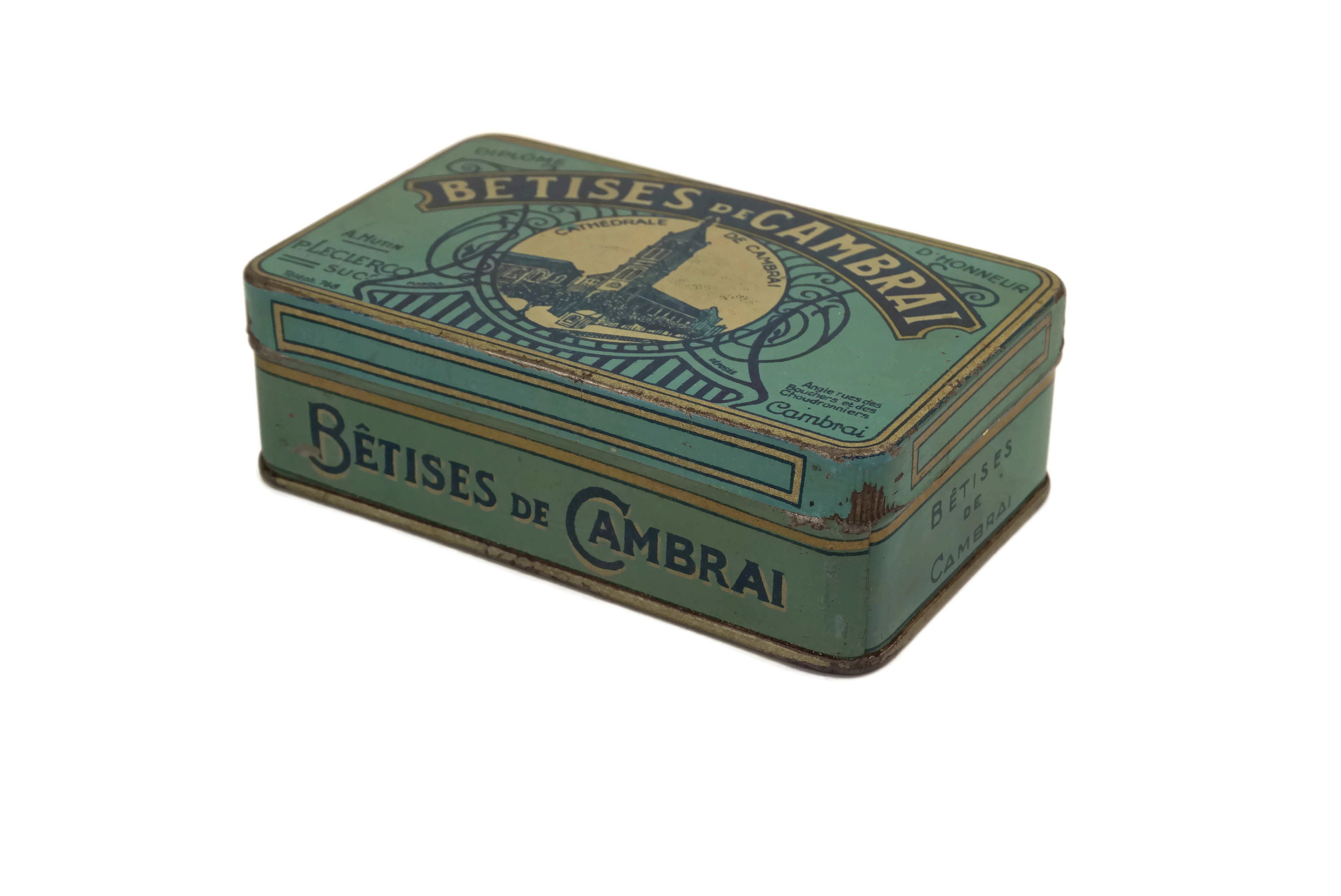French Antique Candy Tin Box