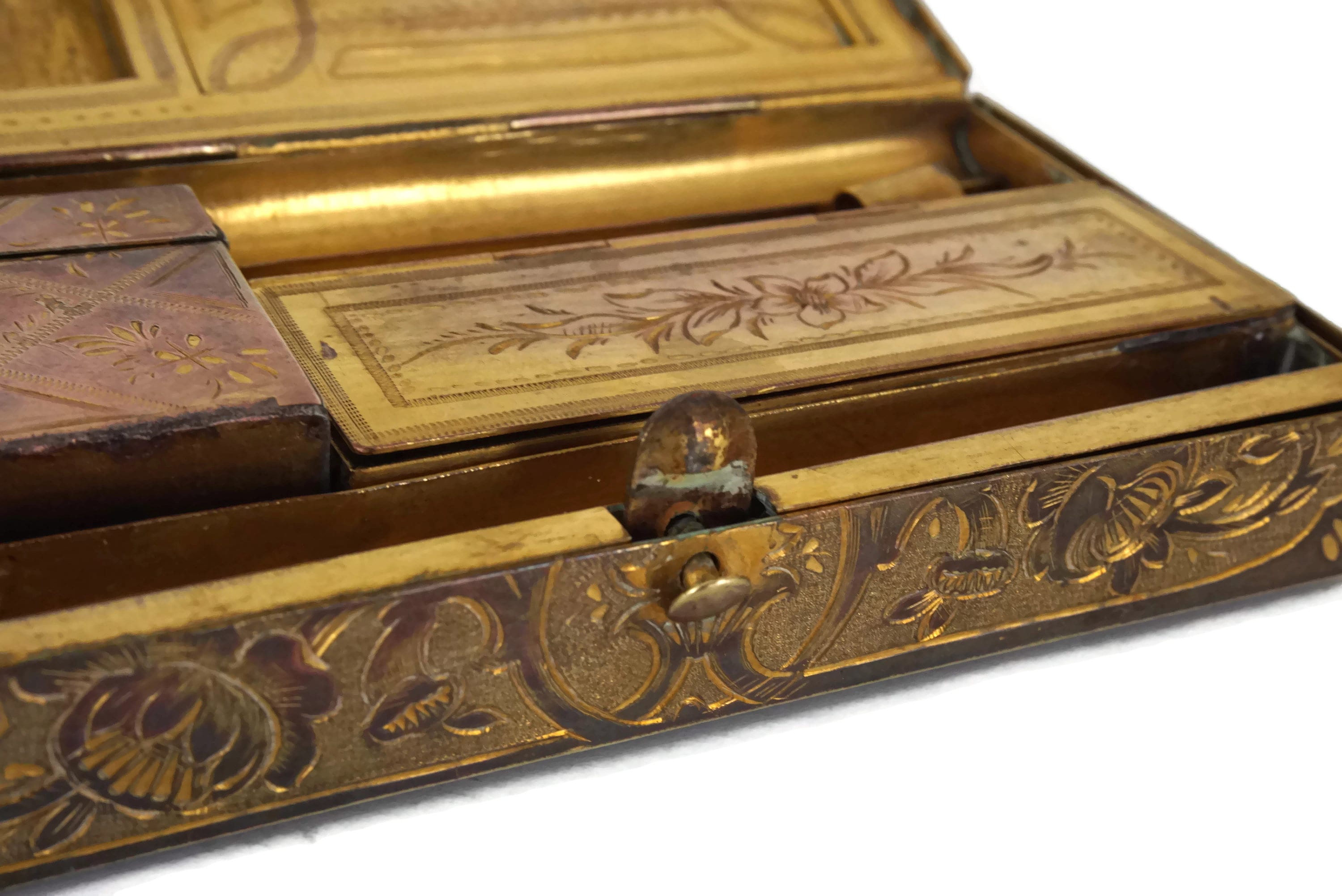 RESERVED for Nicholas. Antique Travelling Inkwell and Writing box, 19th