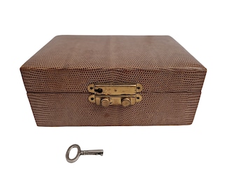 Vintage Men Leather Valet Jewelry Box