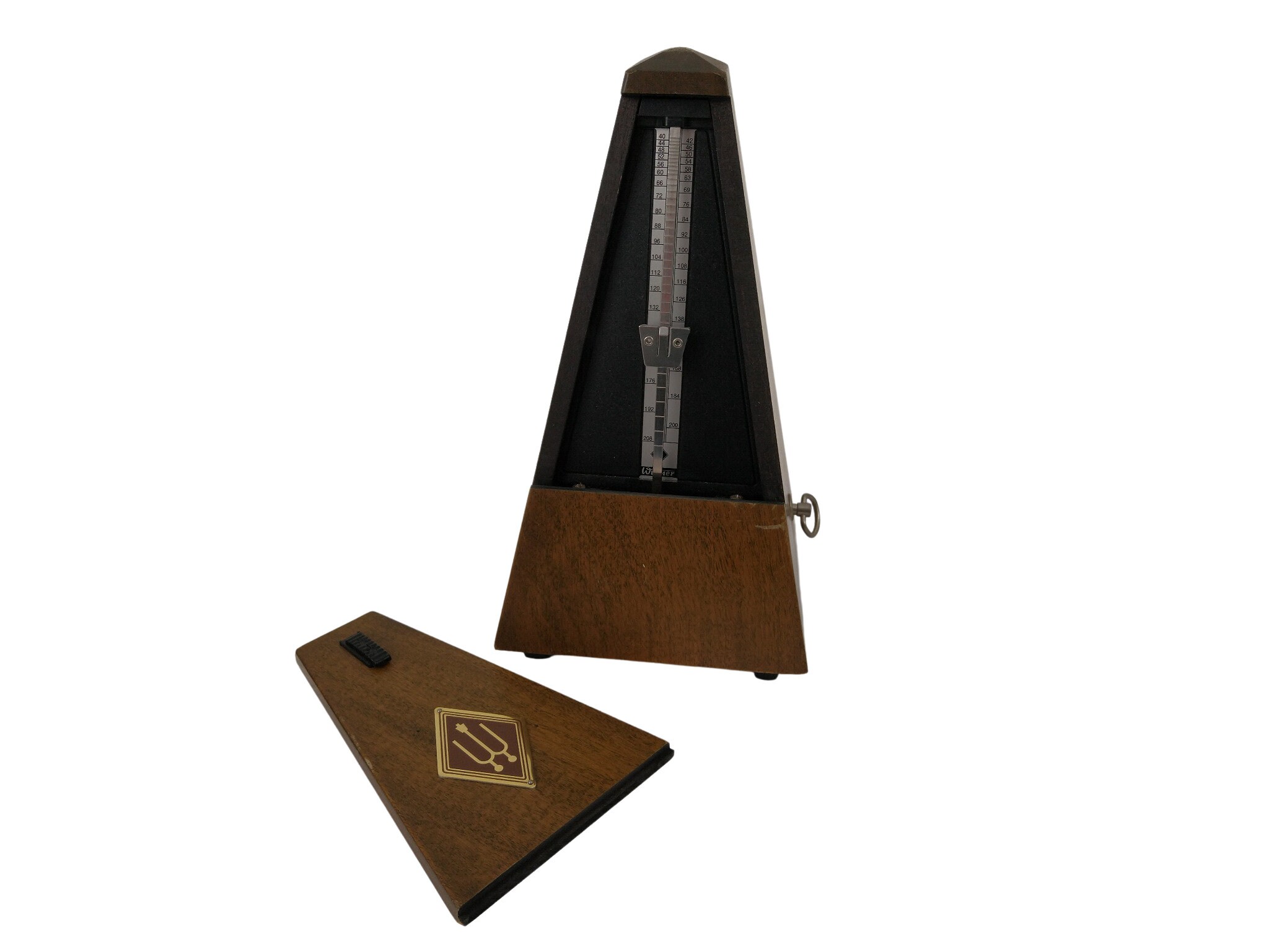 Vintage Wooden Wittner Metronome, Key Wound Walnut Wood Series 800