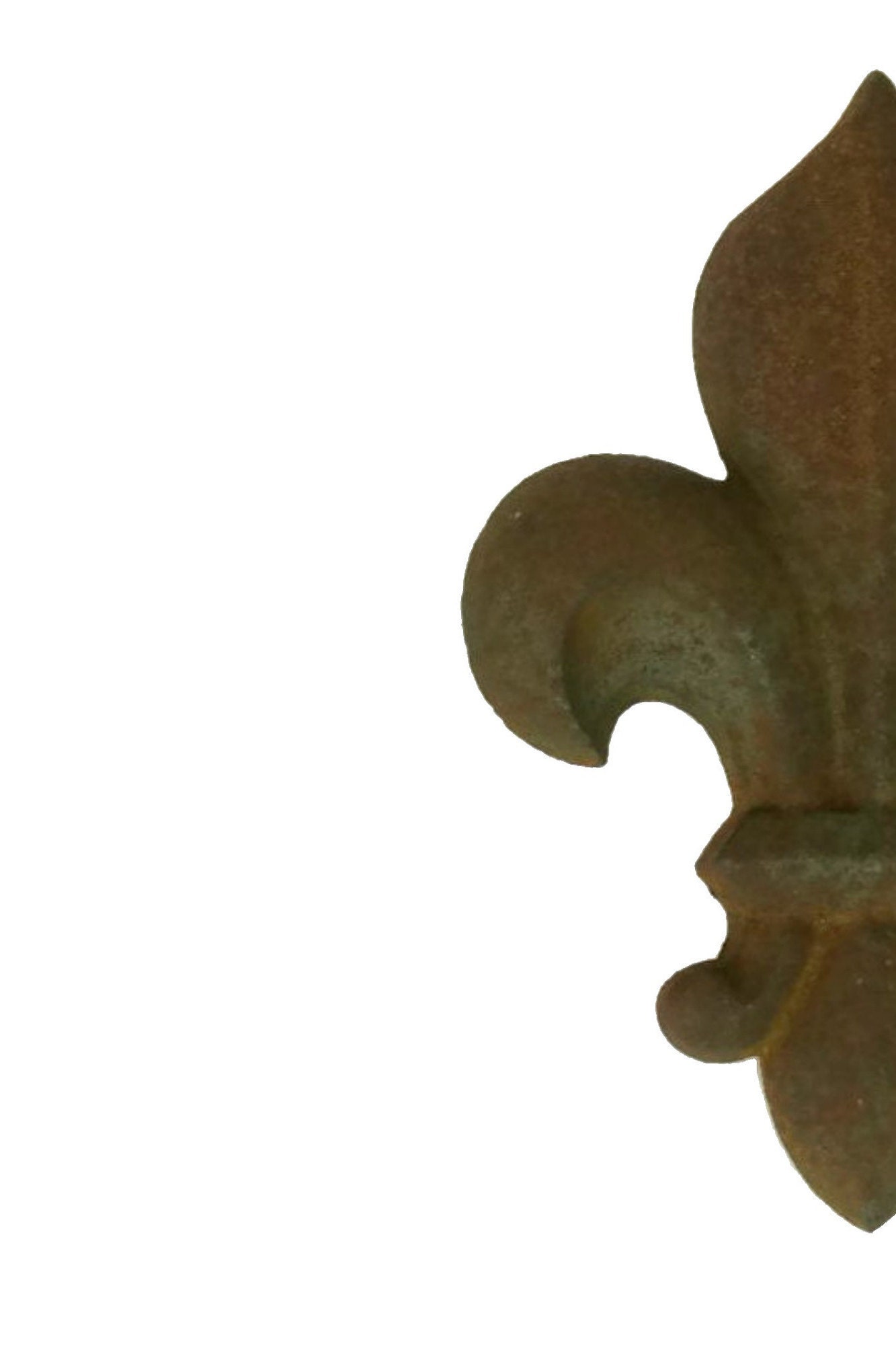 Antique Fleur de Lys Garden Ornament, Cast Iron Architectural Fleur de Lis