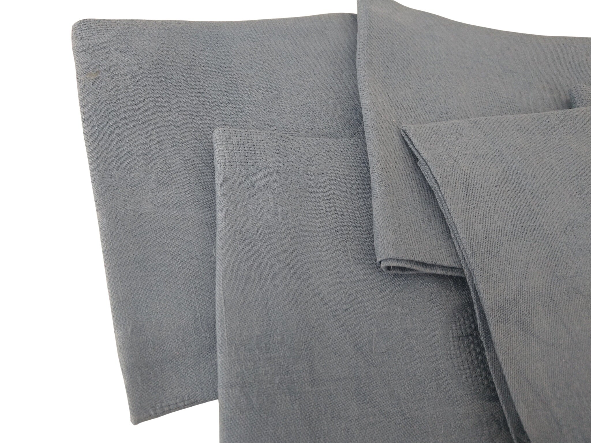 Vintage French Blue Linen Napkins, Set of 6, Sky Blue Chinoiserie