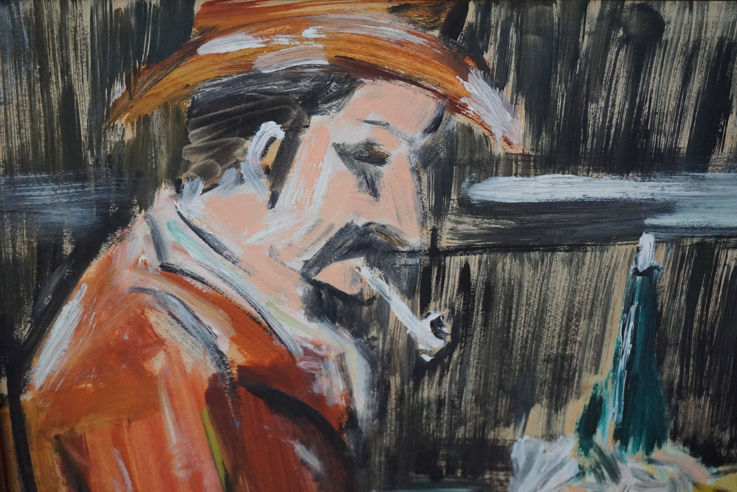 Card Players Painting Mid Century French Men Portrait Art Inspired By 