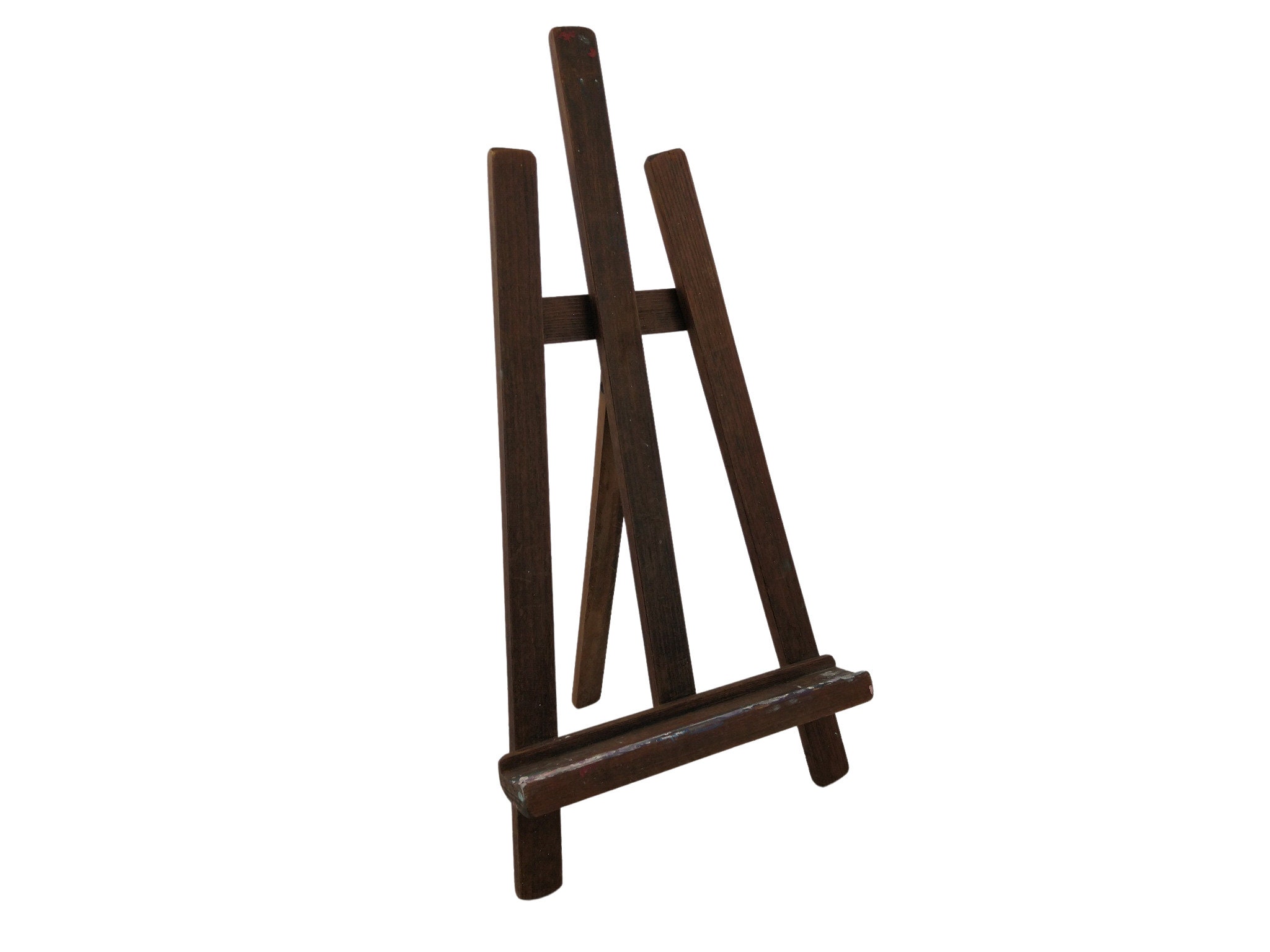 French Vintage Wooden Artist's Easel, Small Portable Folding Painting and Art  Display Stand