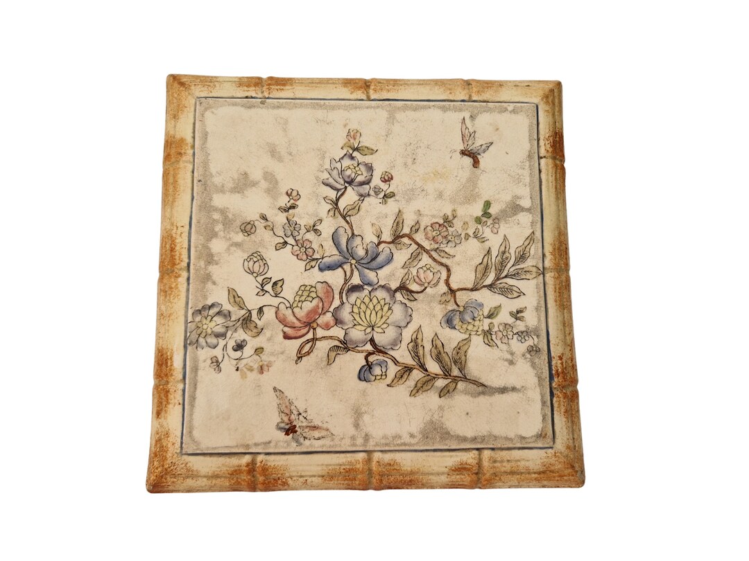 Trivet en céramique antique de Fives Lille, Français pot reposepain