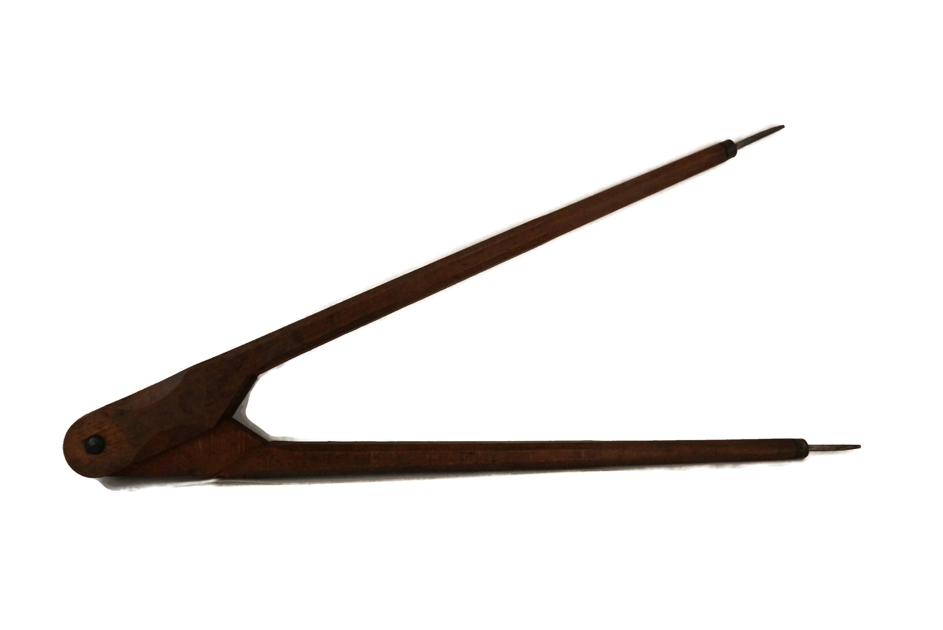 Antique French Giant Wooden Compass, Nautical Divider, Primitive Caliper Tool