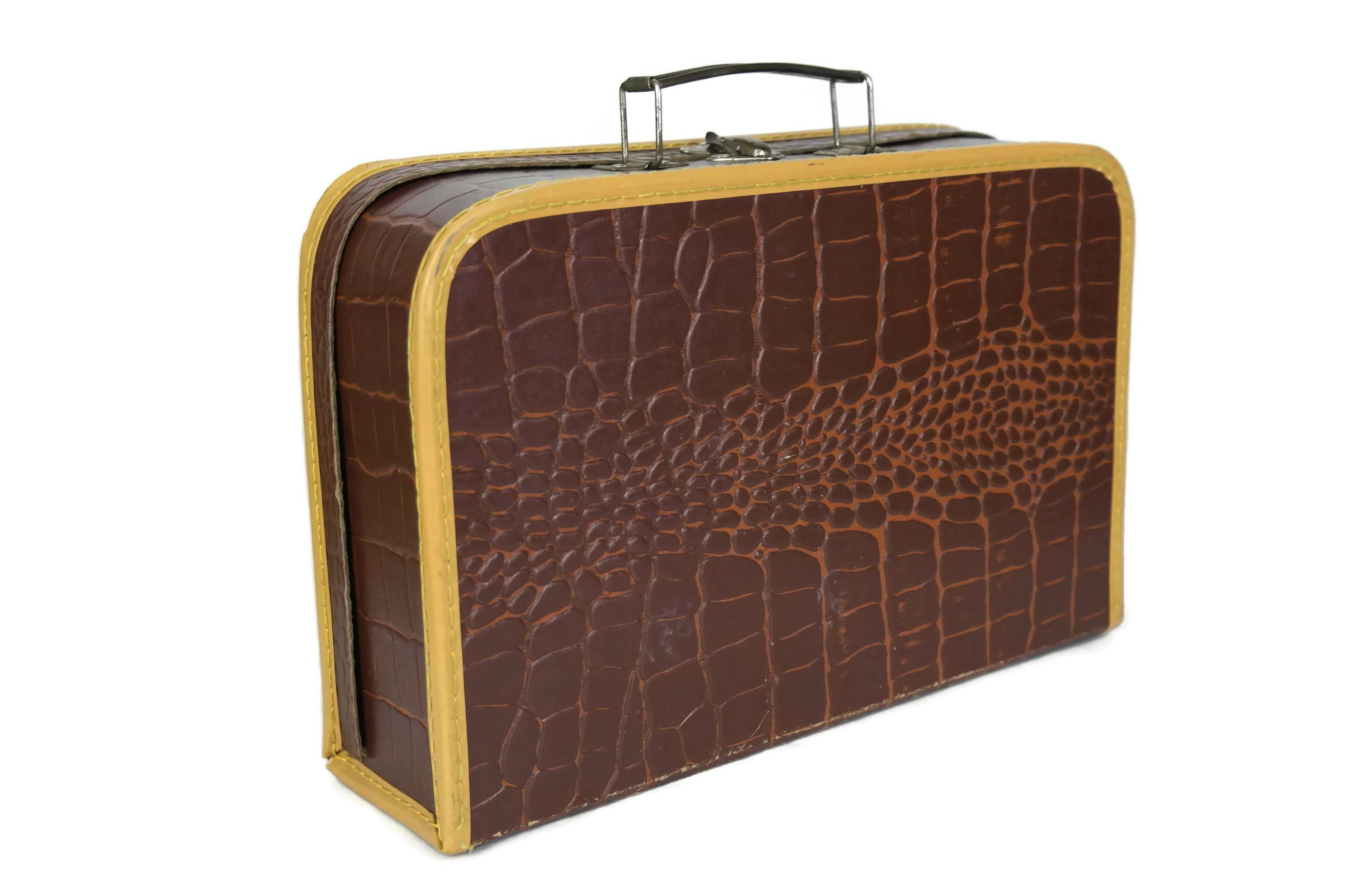 Vintage Cardboard Suitcase. 1950s Children's School Case.