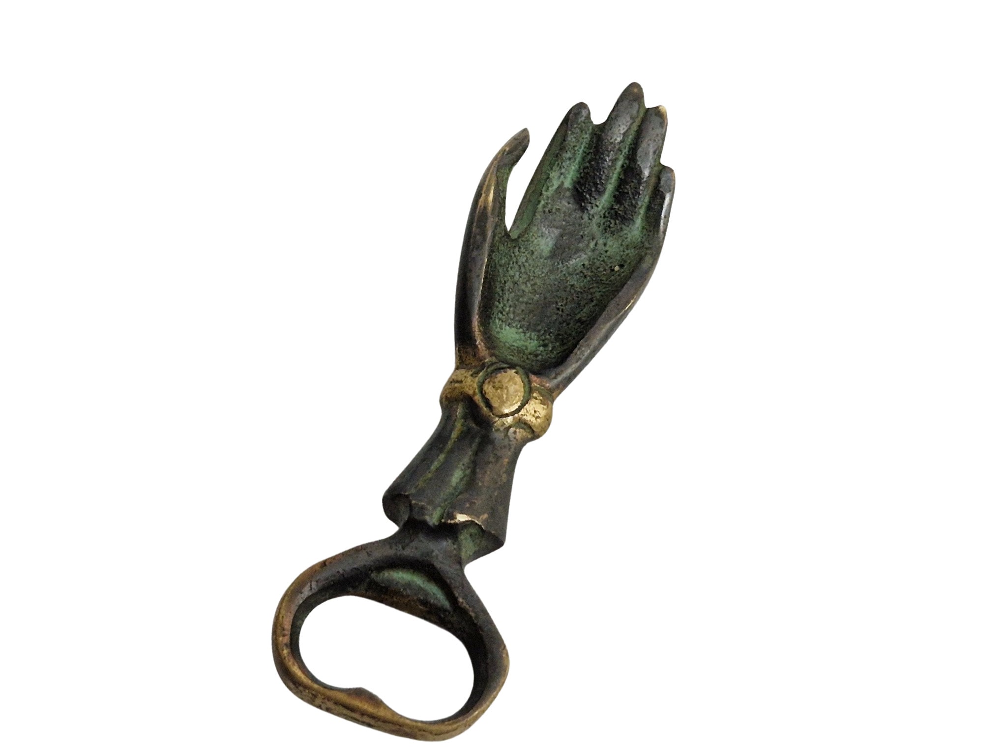 Victorian Lady Hand Bottle Opener, French Vintage Brass Beer Bottle Cap