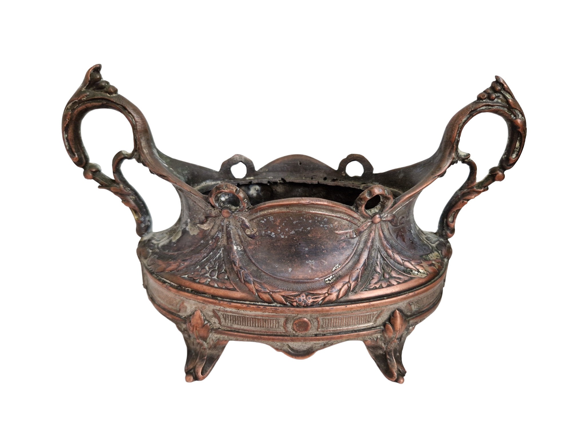 Antique French Jardiniere Vase, Louis XV Style Table Centerpiece