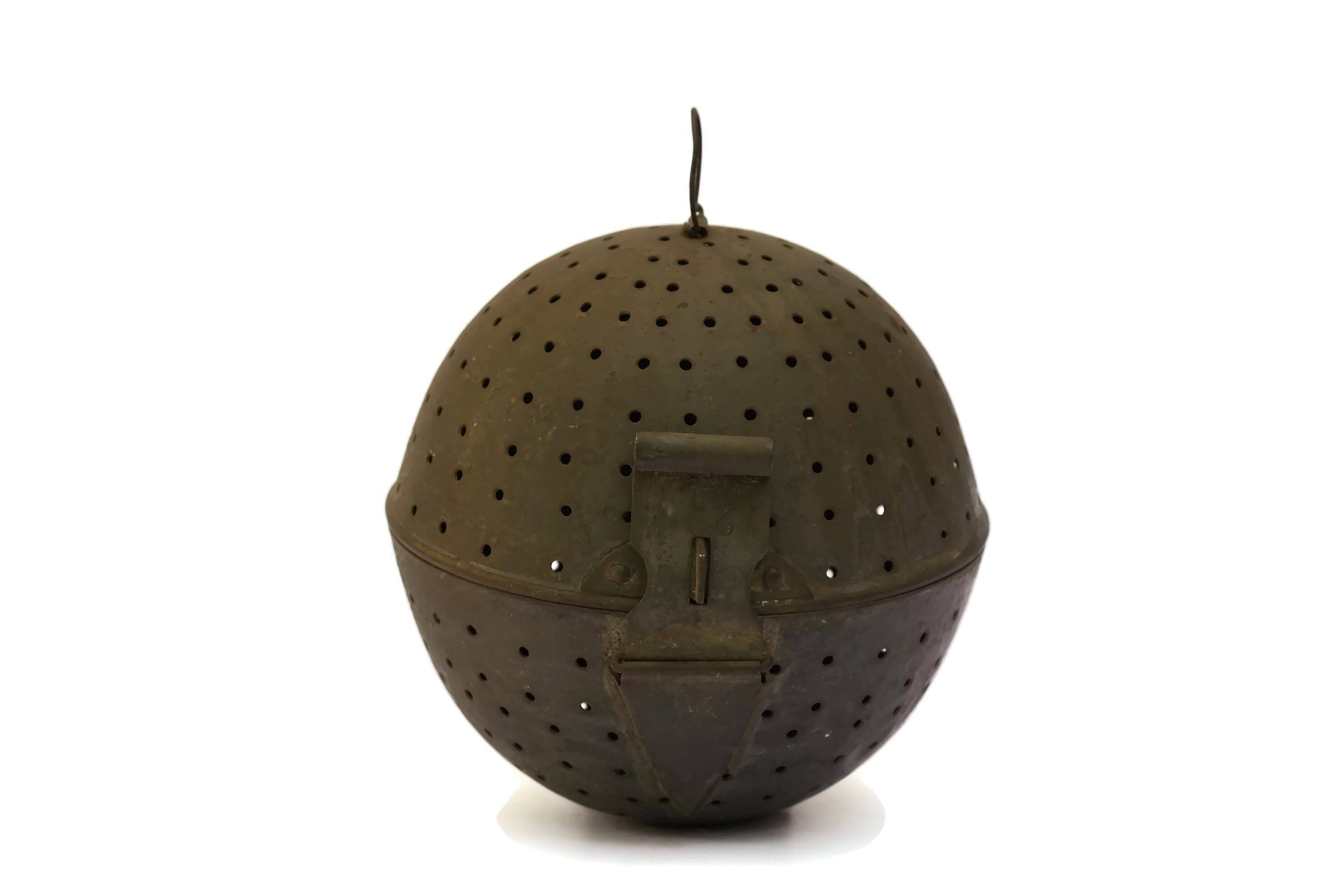 French Antique Rice Boiler Cooking Ball. Metal Tea Leaves and Herbs