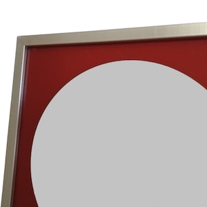 1970s Op Art Wall Mirror with Aluminium Frame, Retro Home Decor image 7