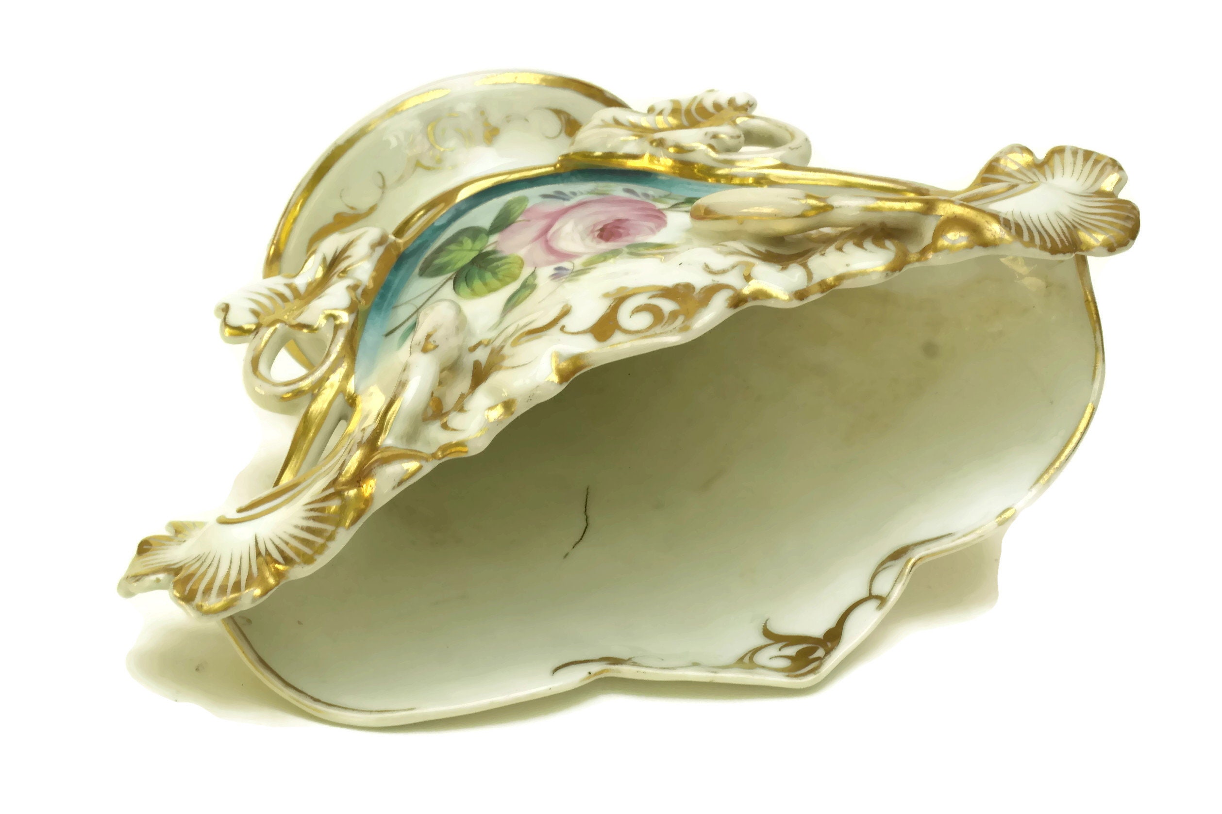 Antique Porcelain Wedding Centerpiece Vase