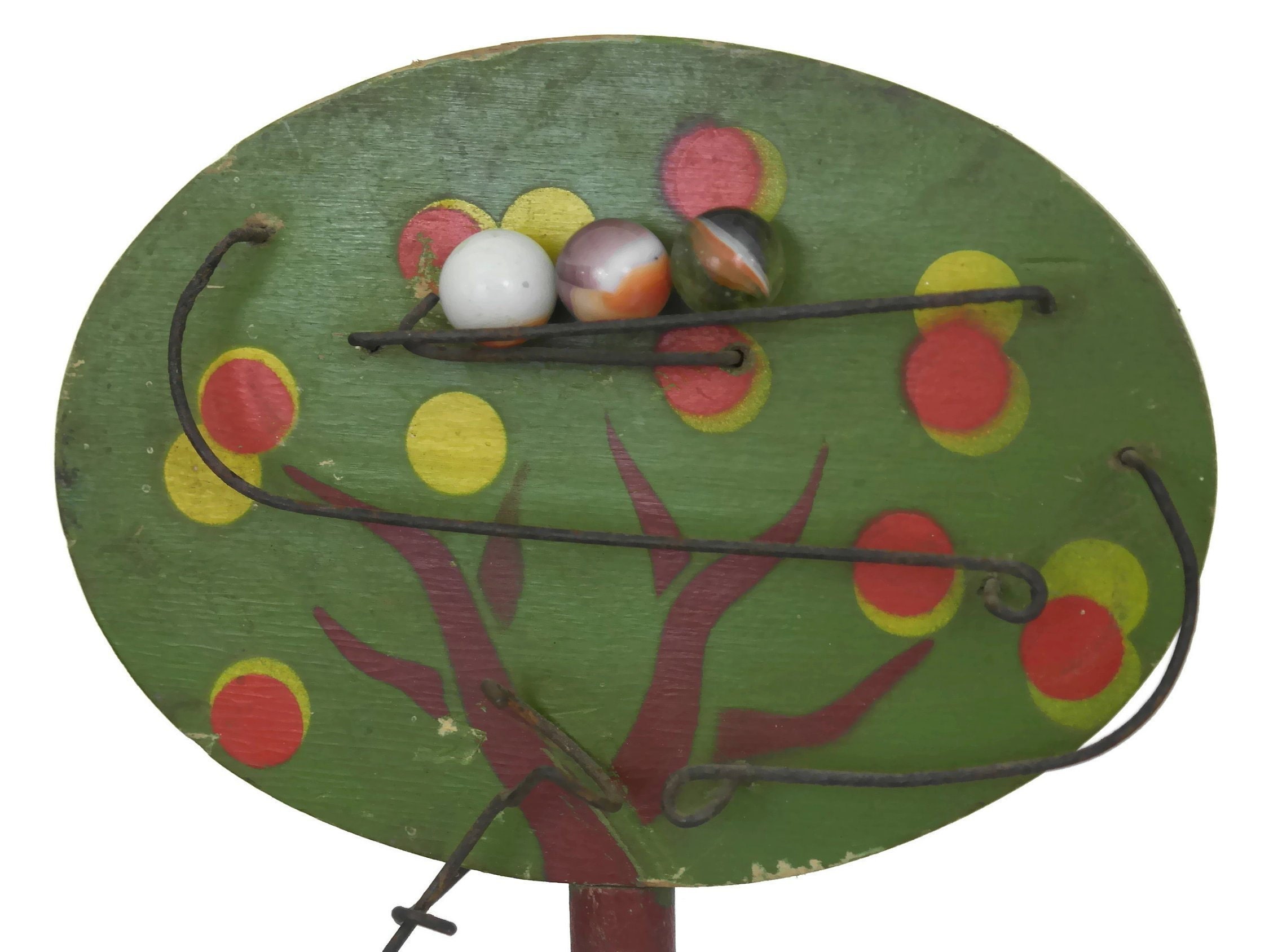 Antique Wooden Marble Run Toy, Rustic French Folk Art Game ...
