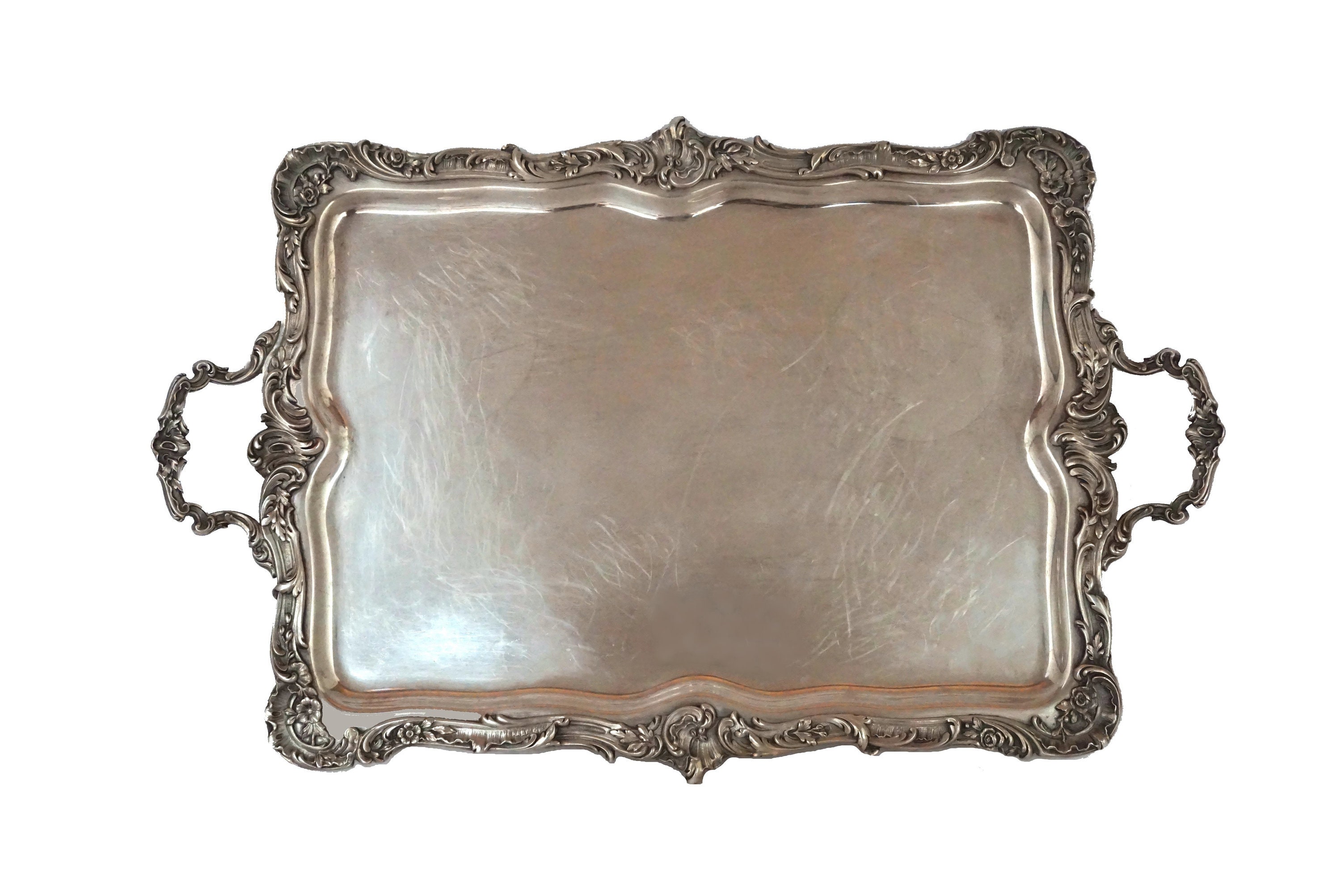Silver plated serving trays