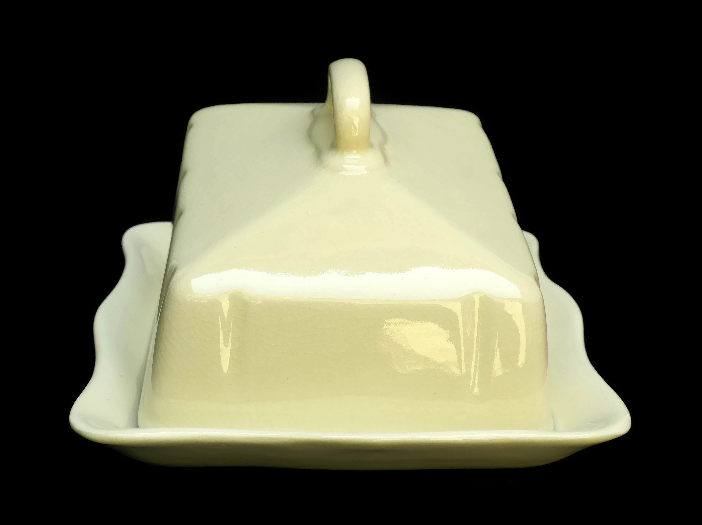 English Ironstone Butter Dish.