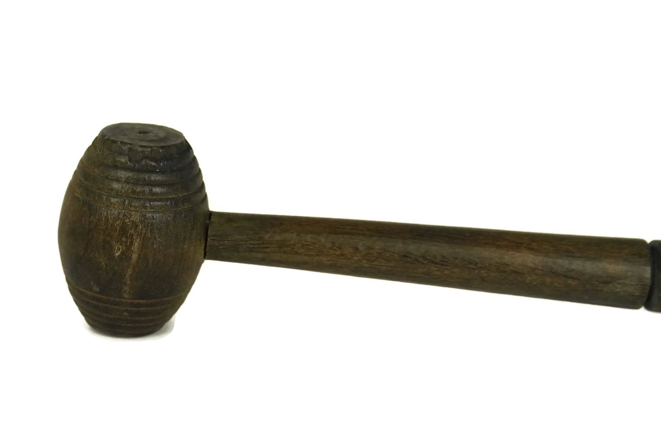 Wooden Gavel. Vintage Judge or Auctioneer Hammer Mallet. French Rustic