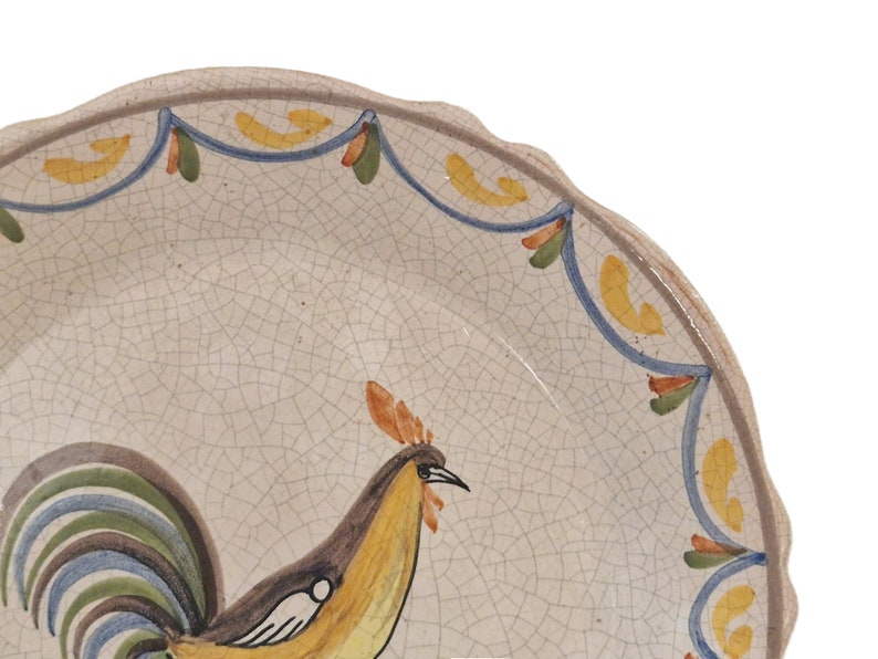 French Rooster Decorative Plate,