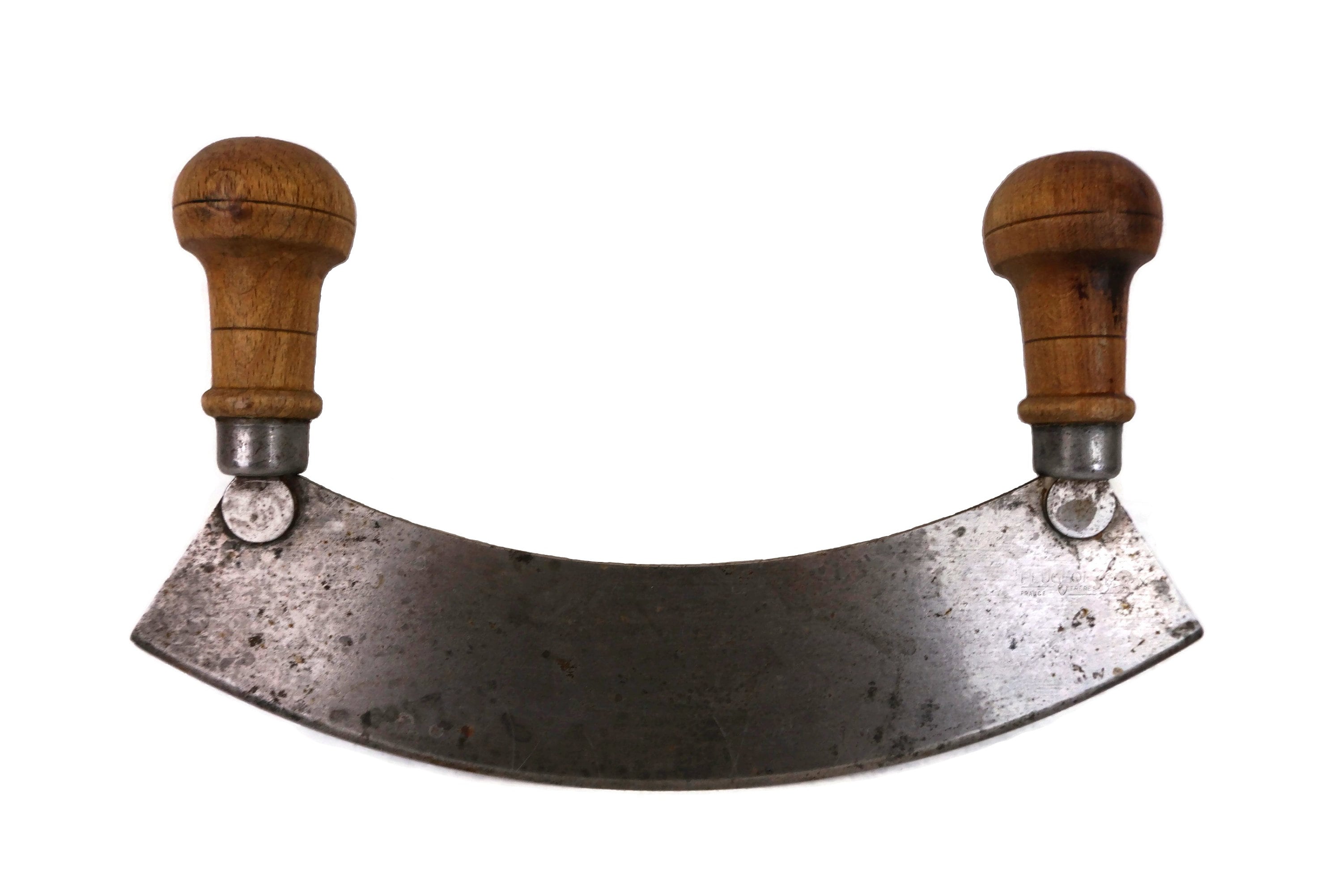 French Herb Chopper, Mezzaluna Round Knife