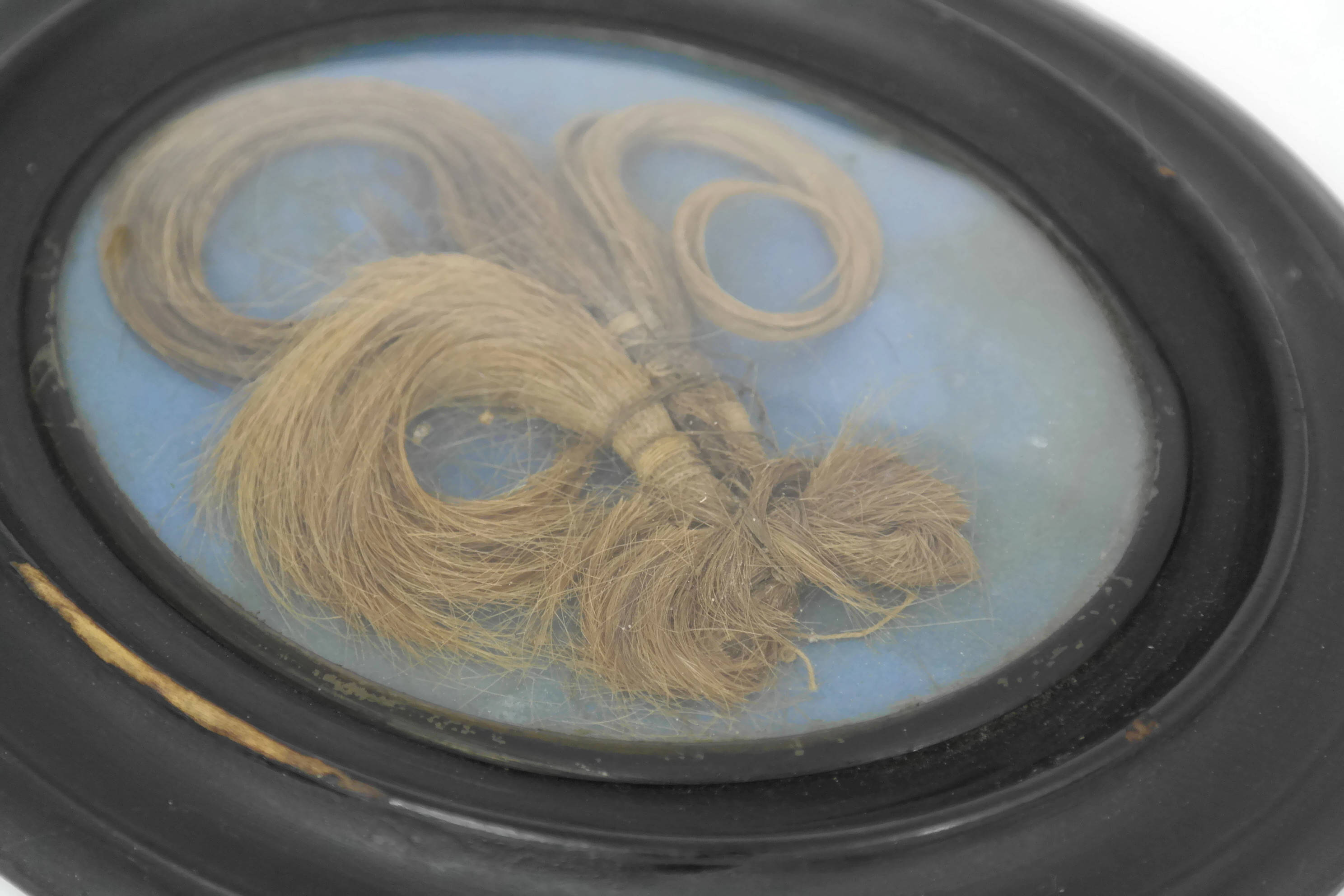 Antique Hair Art Mourning Frame.
