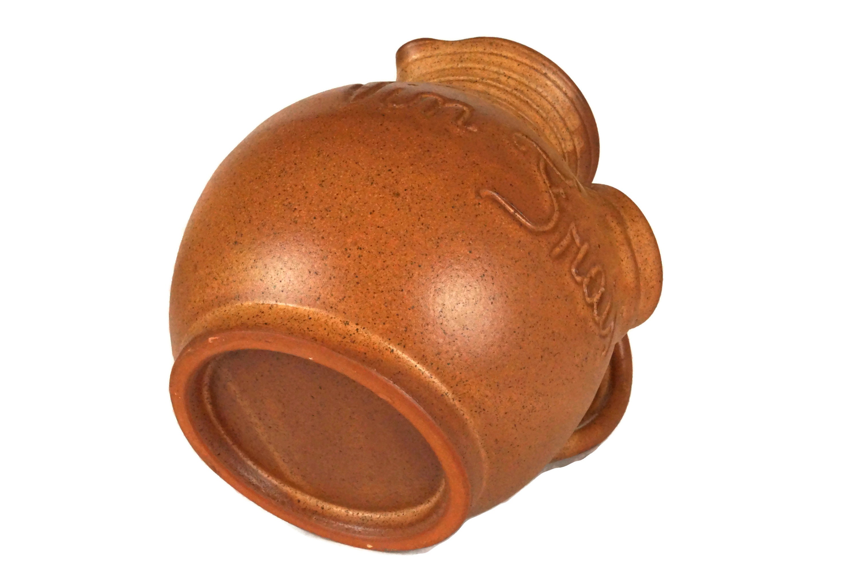 French Pottery Wine Cooler Pitcher, Rustic Provence Table Decor