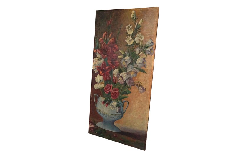 Gladiolus and Foxglove Floral Bouquet Painting