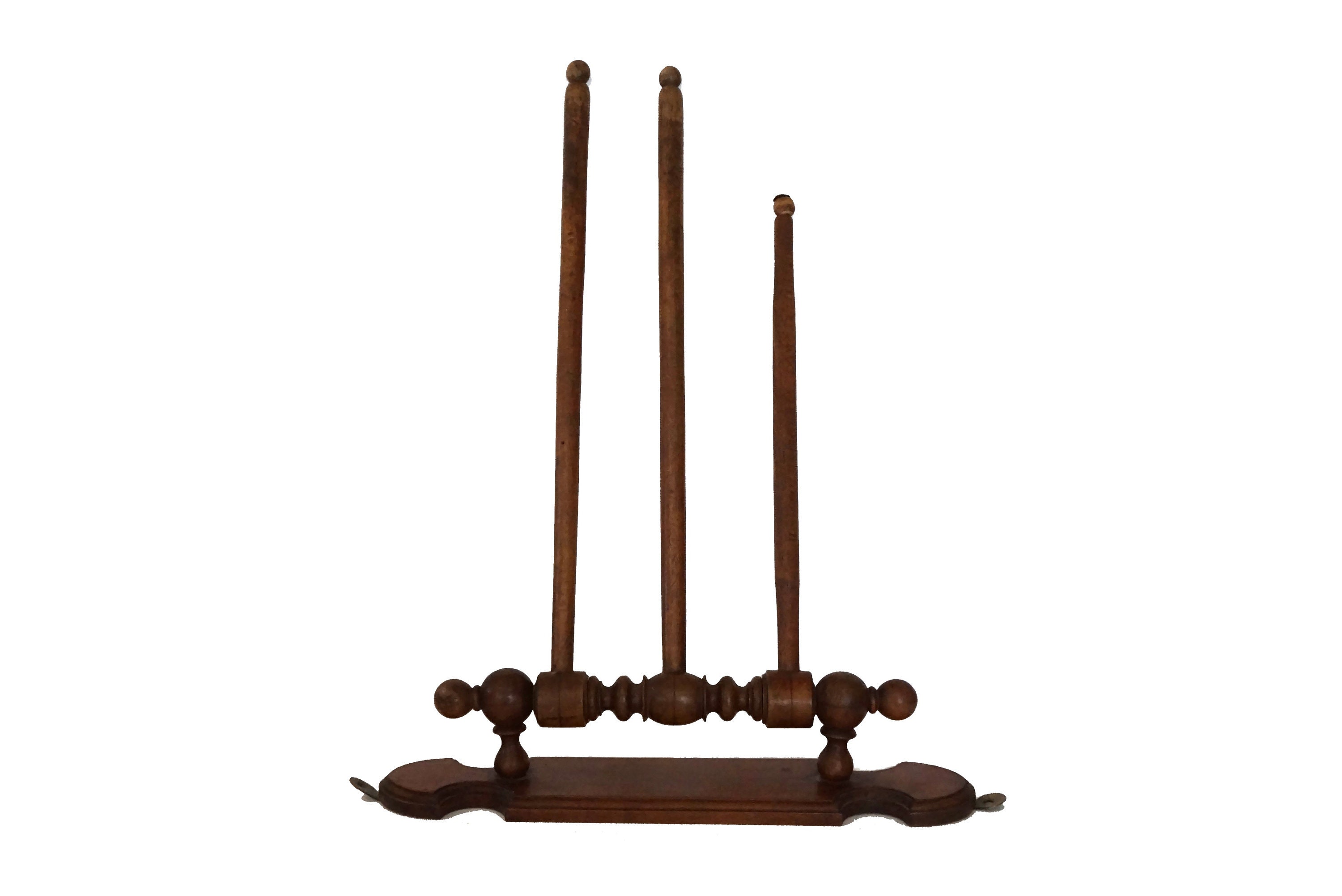 Antique Wooden Bathroom Towel Holder, 3 arm Adjustable Swing Rack, Wall