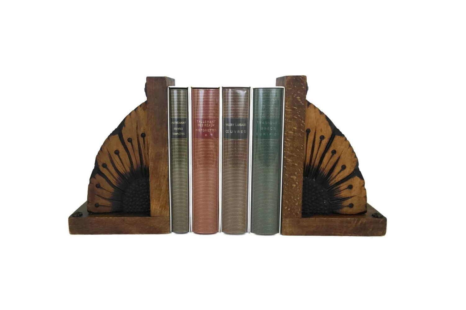 RESERVED Art Deco Sunflower Bookends