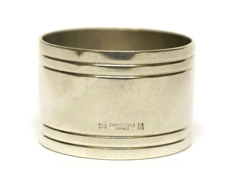French Christofle Silver Plate Napkin Ring.