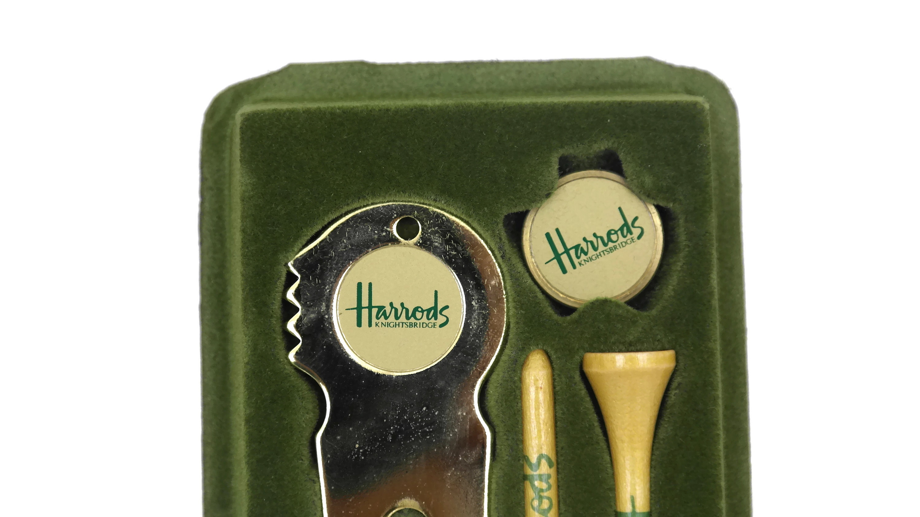 Vintage Harrods Golf Tee Set, Gift for Golfer