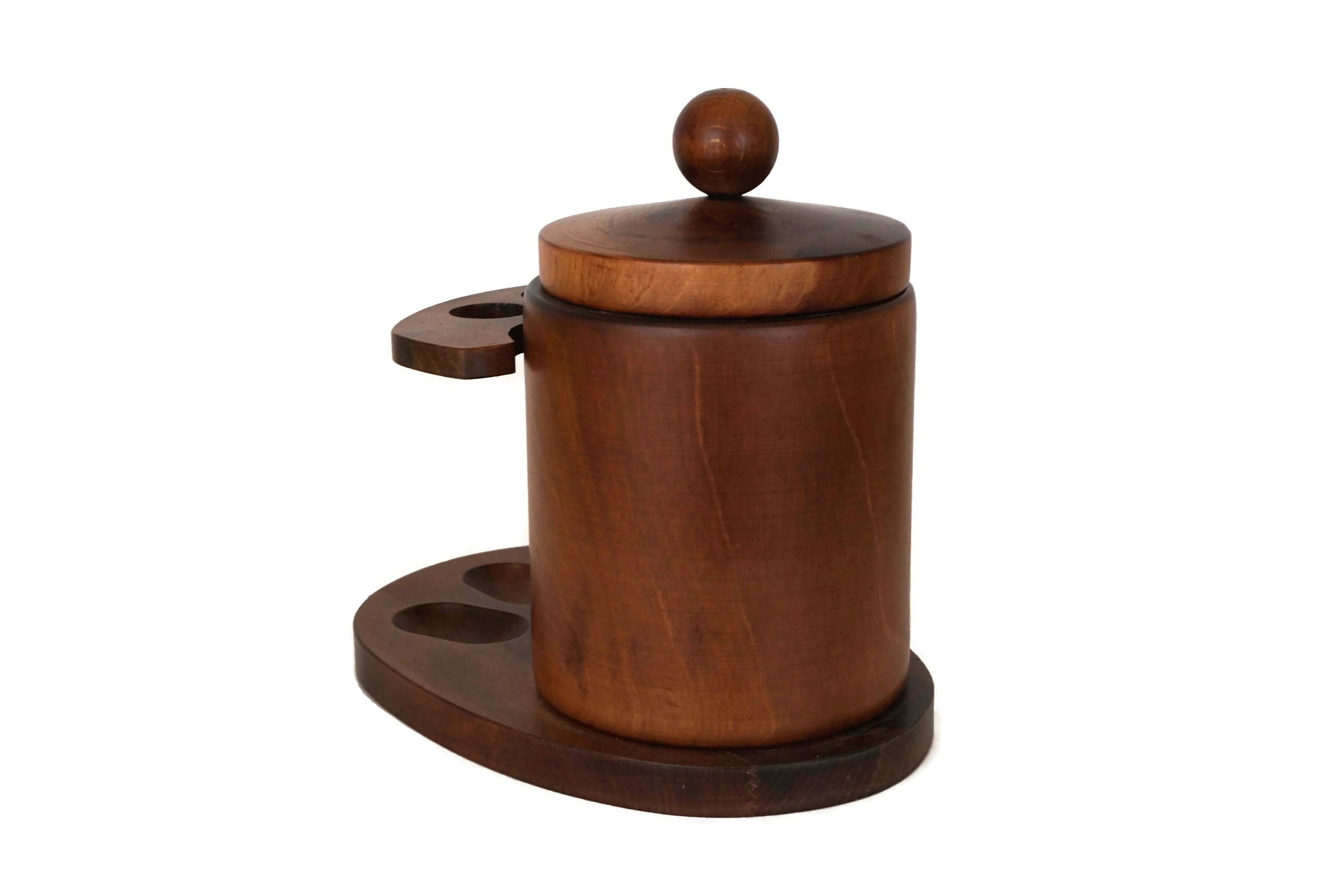 Wood Pipe Stand and Tobacco Humidor