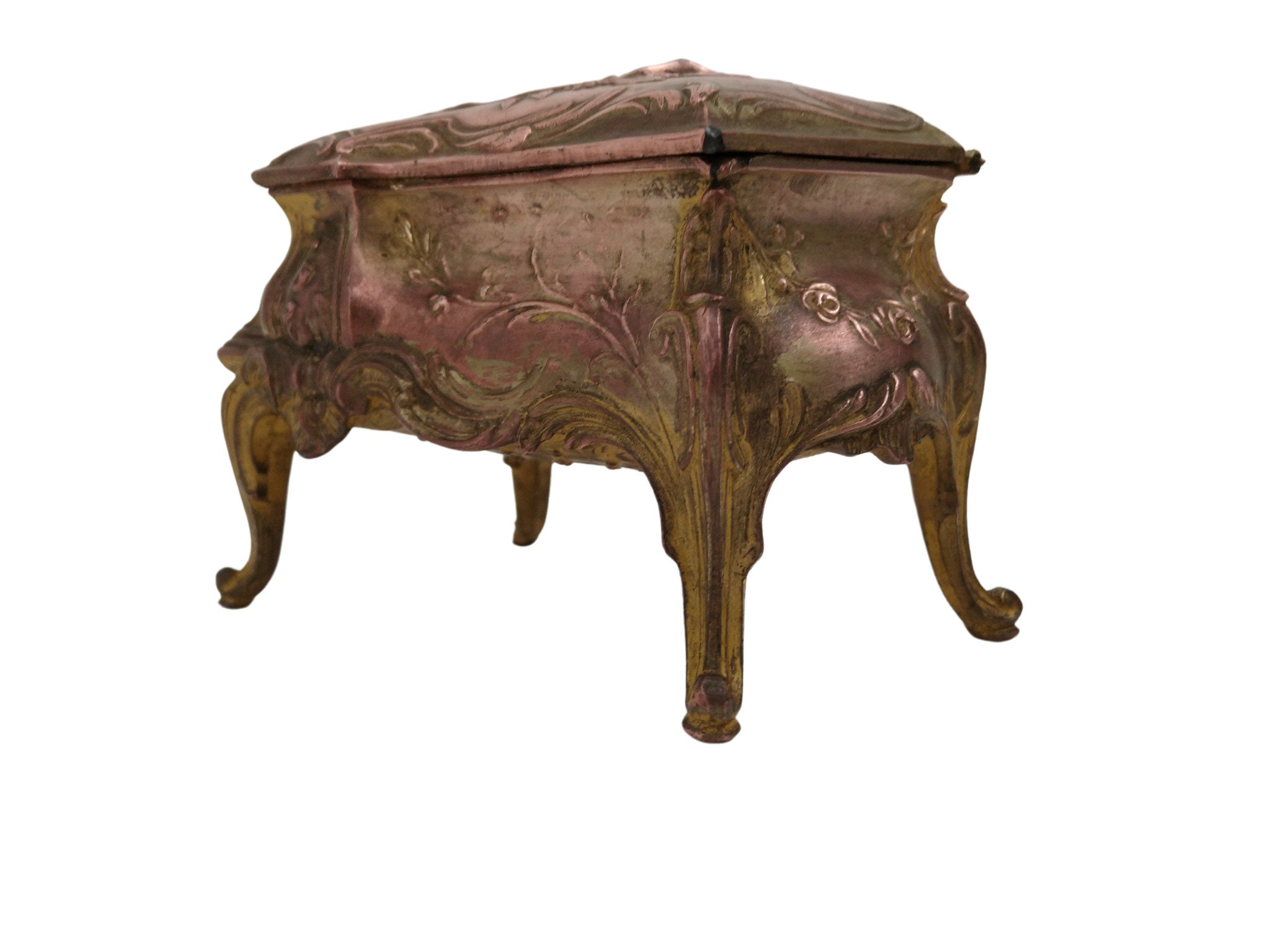 Antique French Musical Instrument Jewelry Box Miniature Etsy