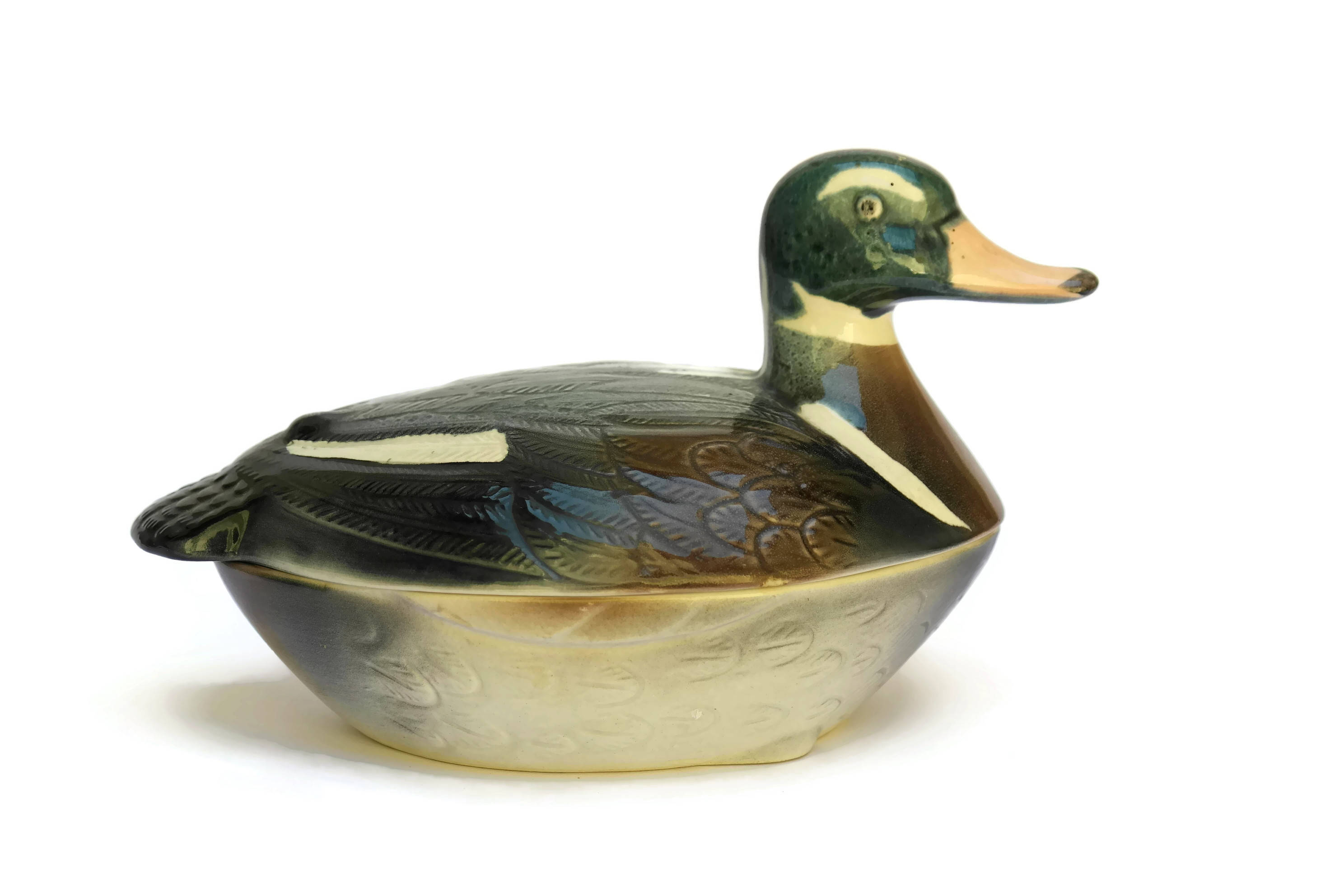 Majolica Duck Tureen.