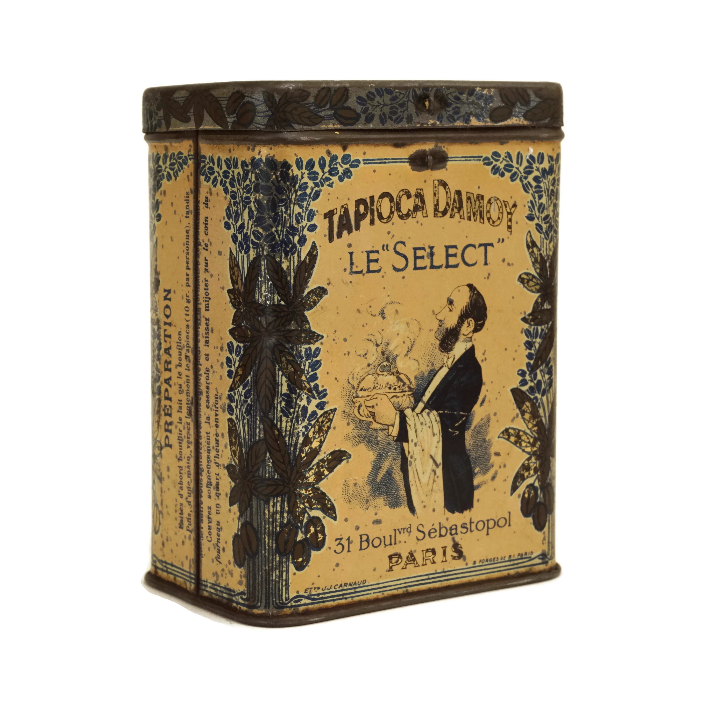 French Antique Tin Box