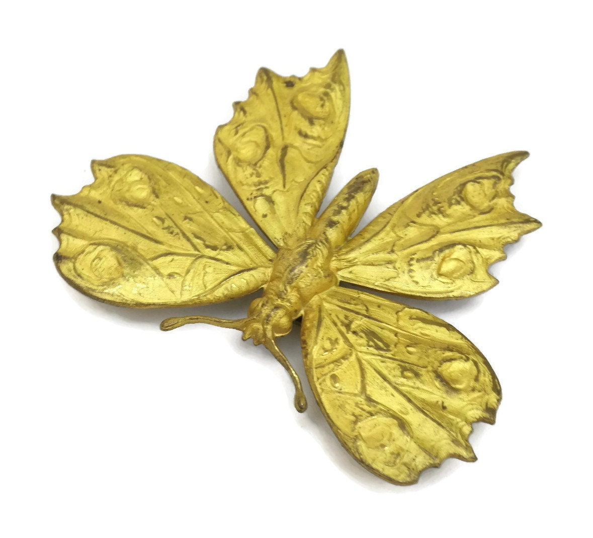 Antique Gilt Bronze Butterfly Ornament.
