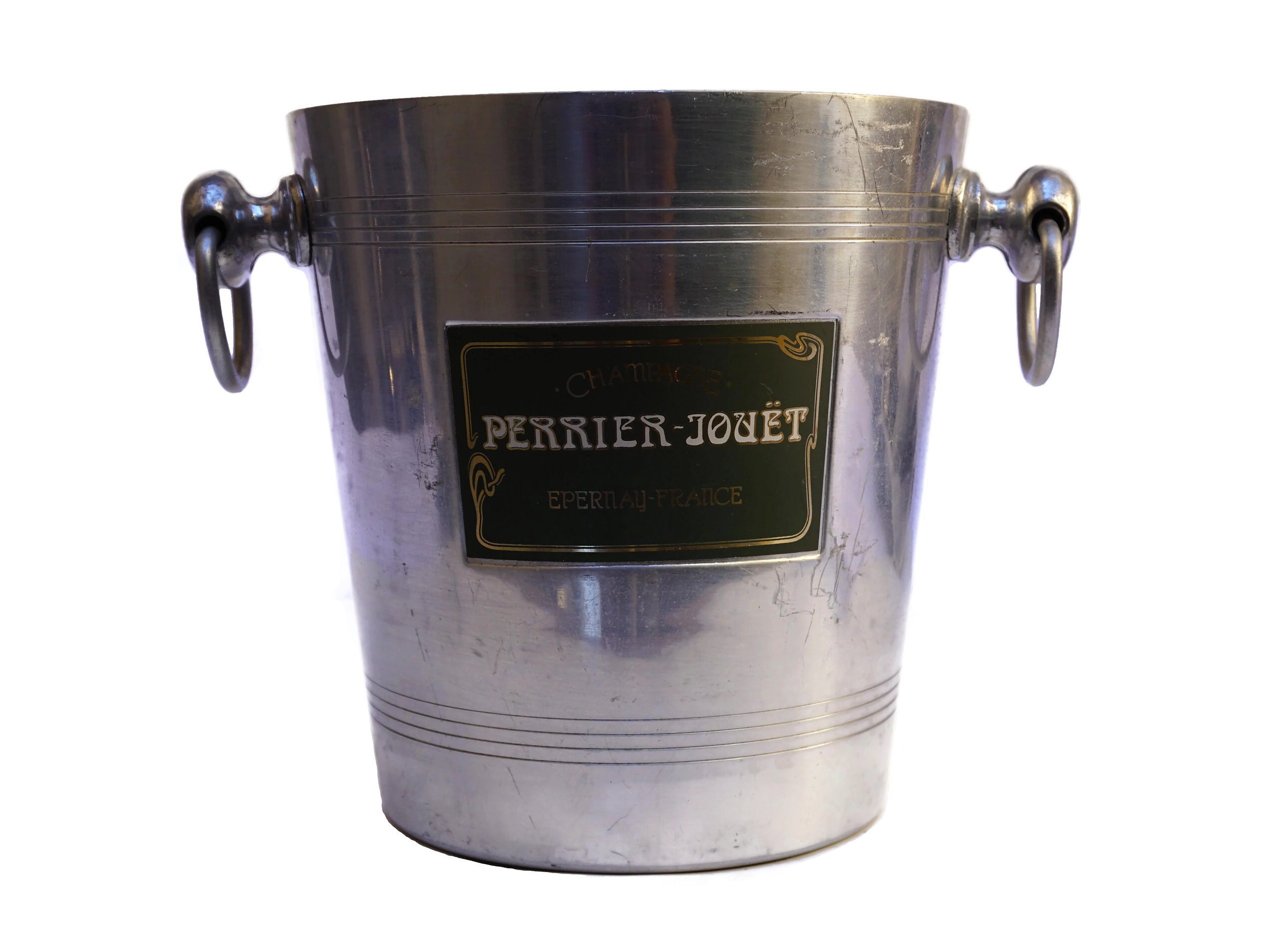 Perrier Jouet Champagne Chiller Ice Bucket, Vintage French Advertising