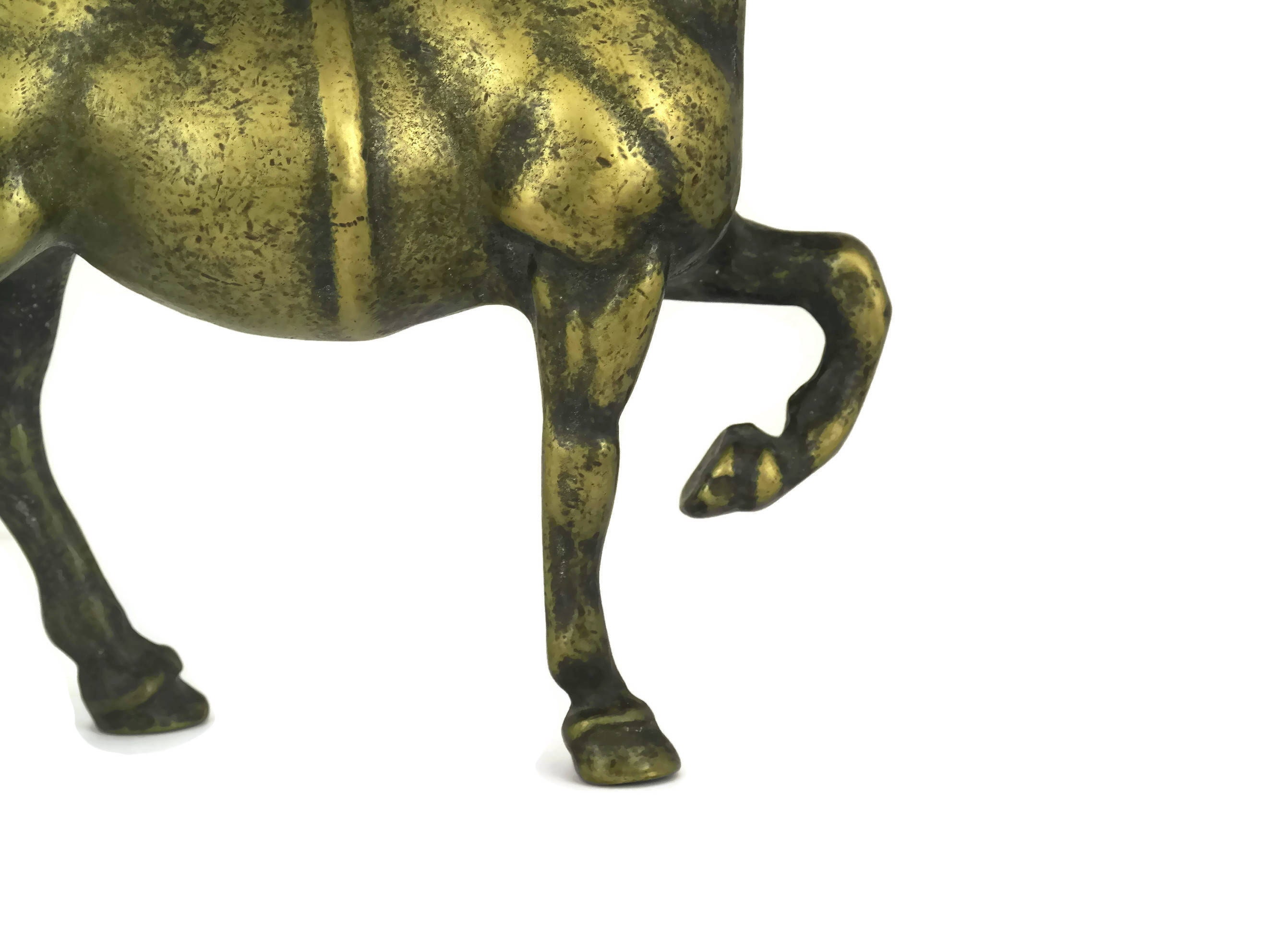 vintage brass horse statue