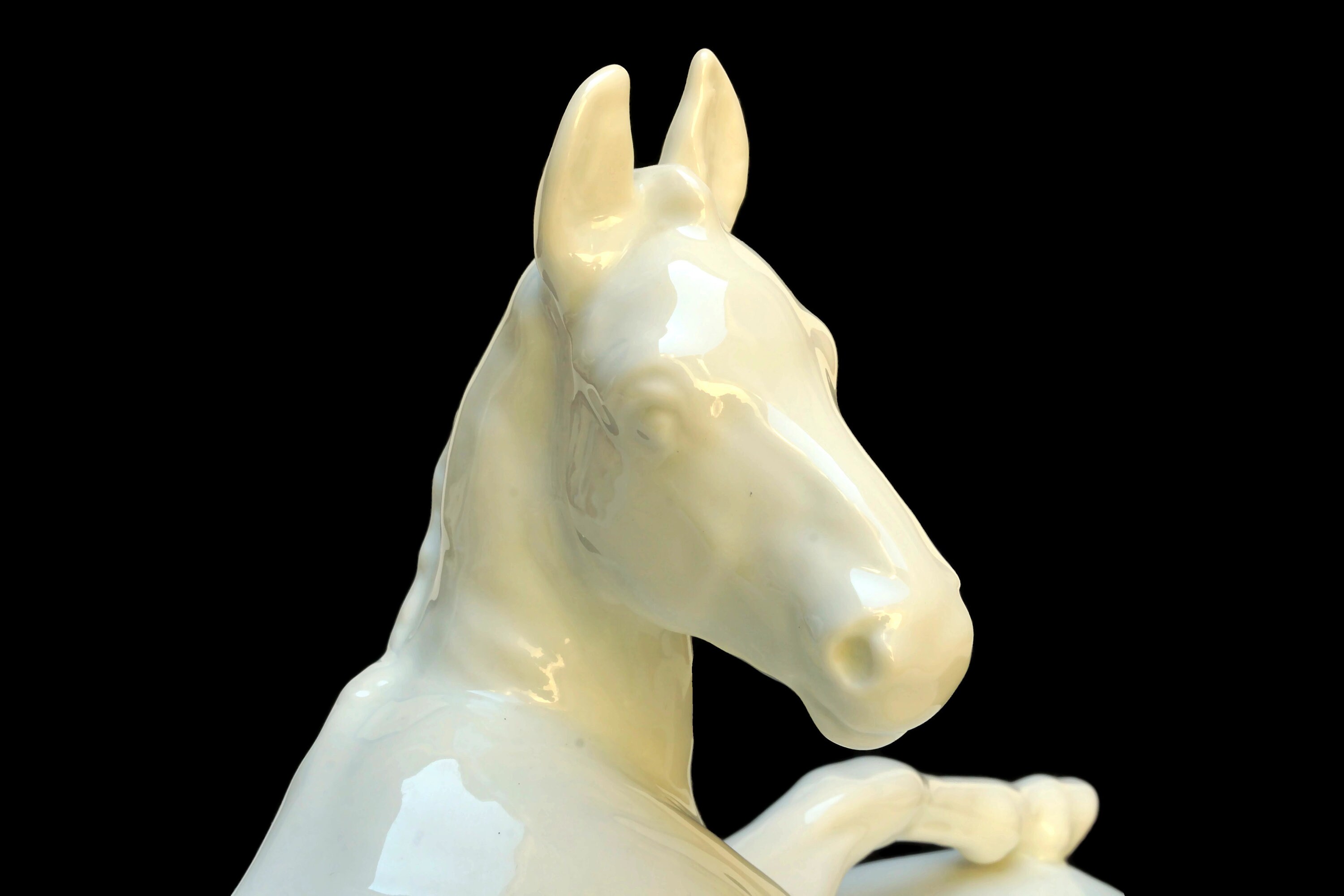 Furstenburg Porcelain Horse Statue by Albert Hussmann, Equestrian
