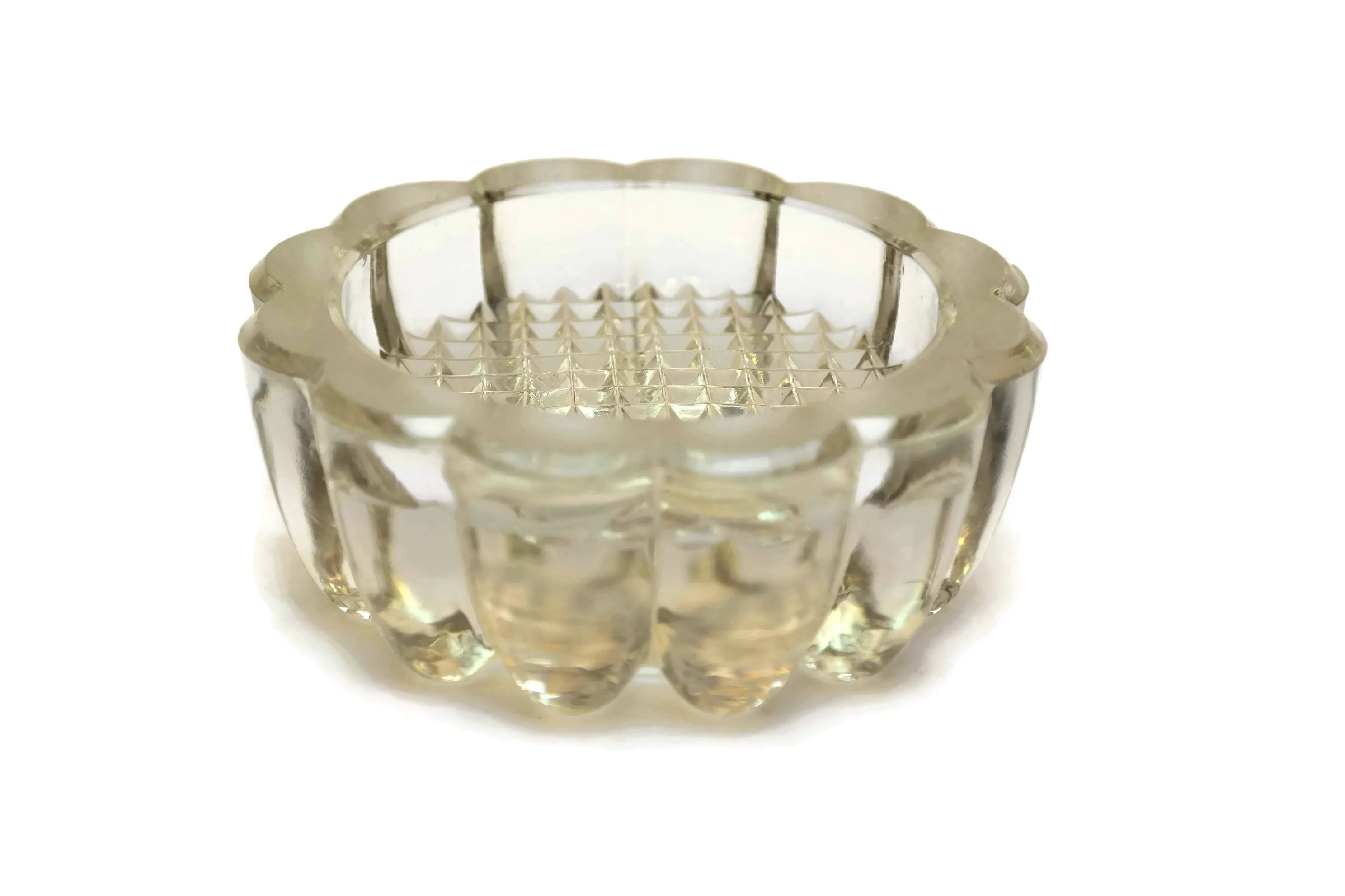 French Antique Glass Furniture Caster Cups. Glass Table Leg Furnitures coasters. Carpet Protectors.