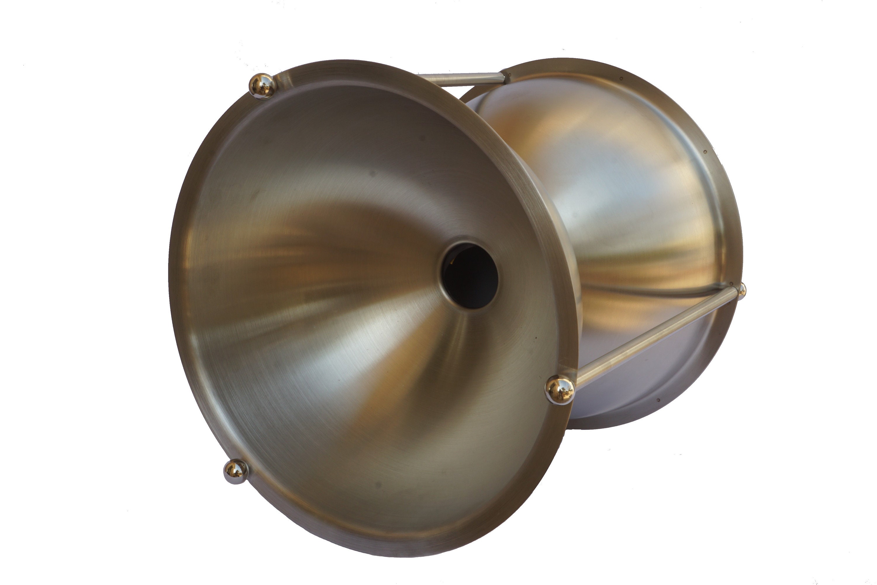 French Wine Tasting Spittoon, Spit Bucket by Oeno Sablier, Stainless Steel Cellar and Bar Decor