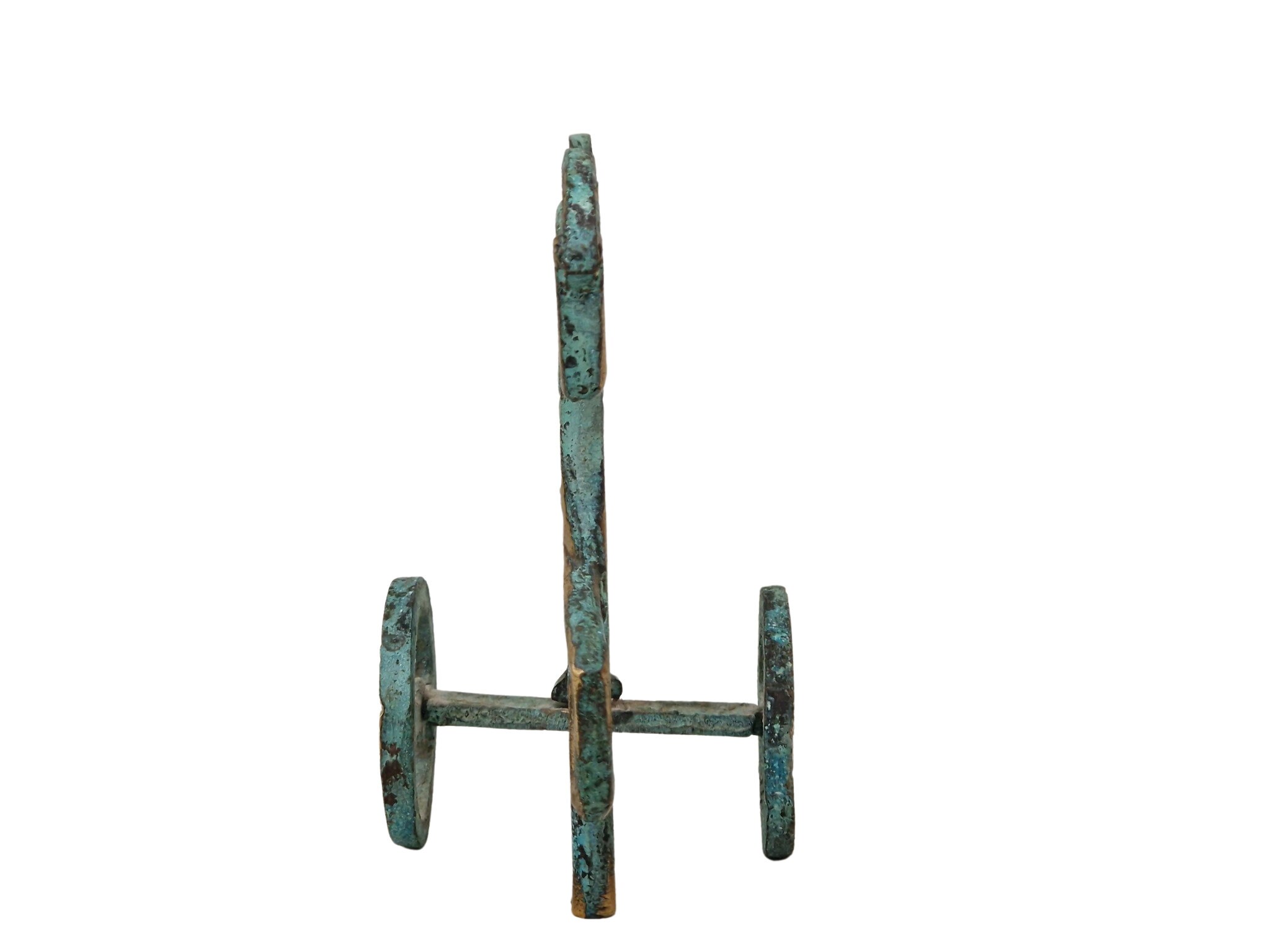 Vintage Brass Goddess Athena Statuette, Etruscan Style Horse and